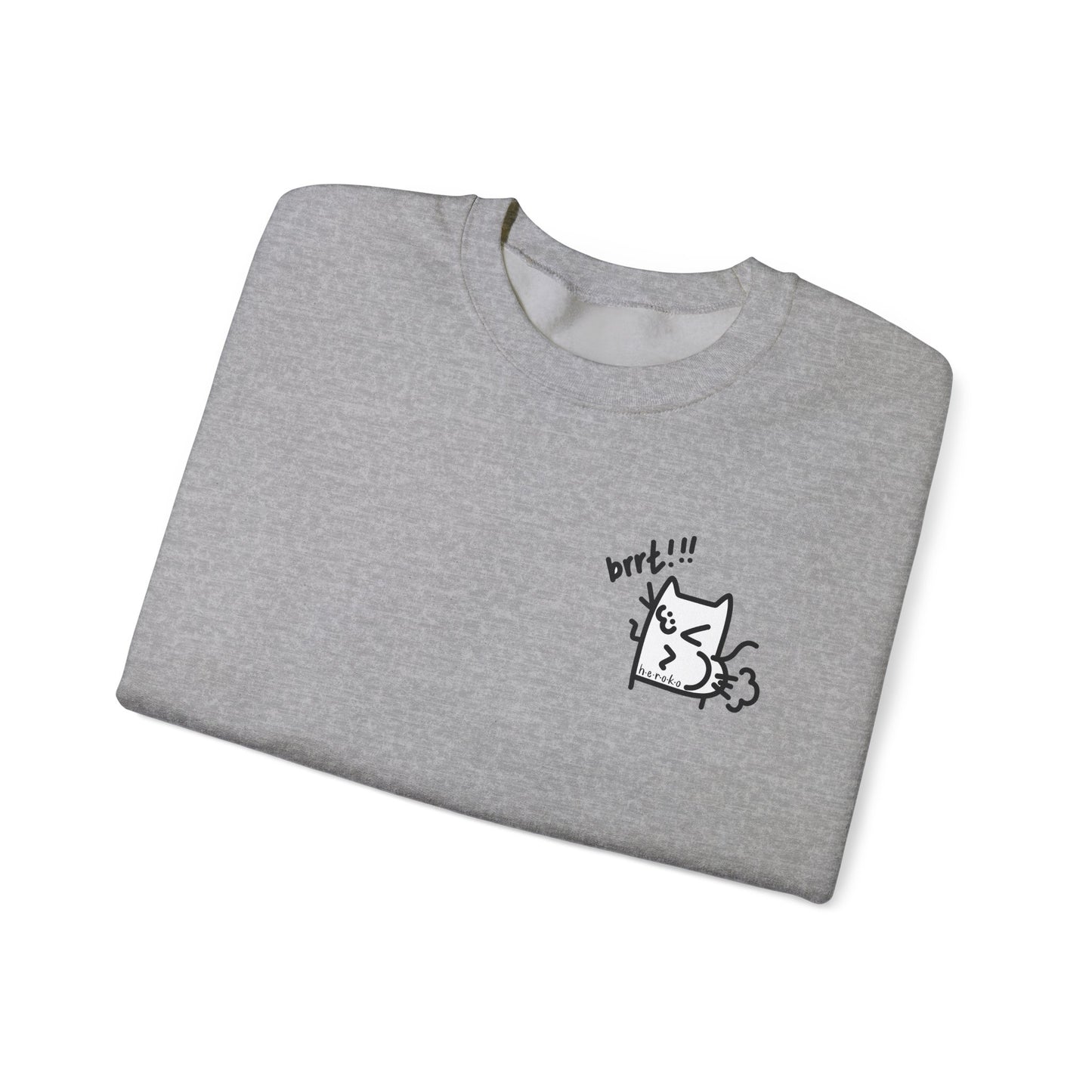 Adults FUNNY BRRT!!! CAT Crewneck Sweatshirt