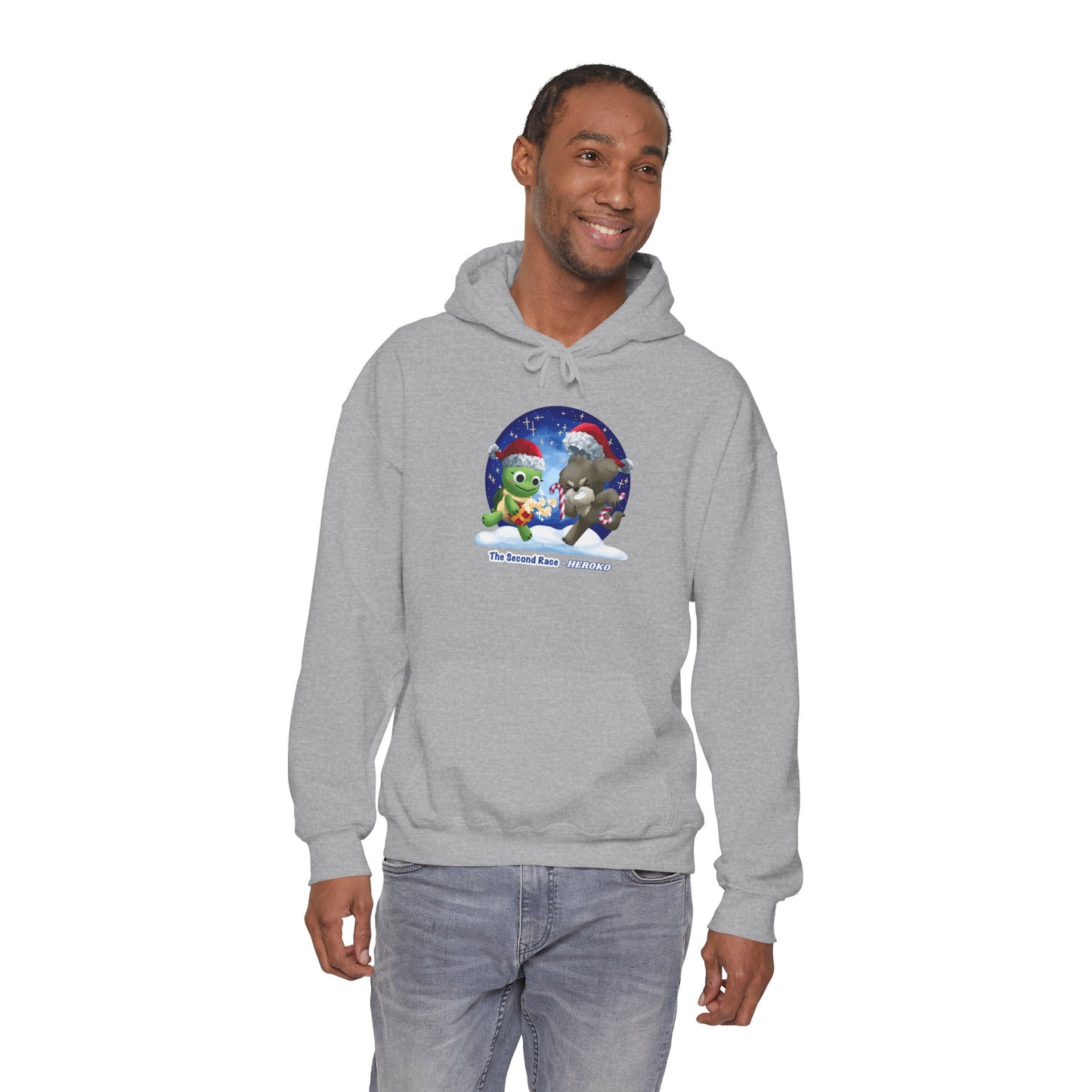 'The Second Race' Snow Globe Adults Hoodie — Holiday Book Lover Sweatshirt