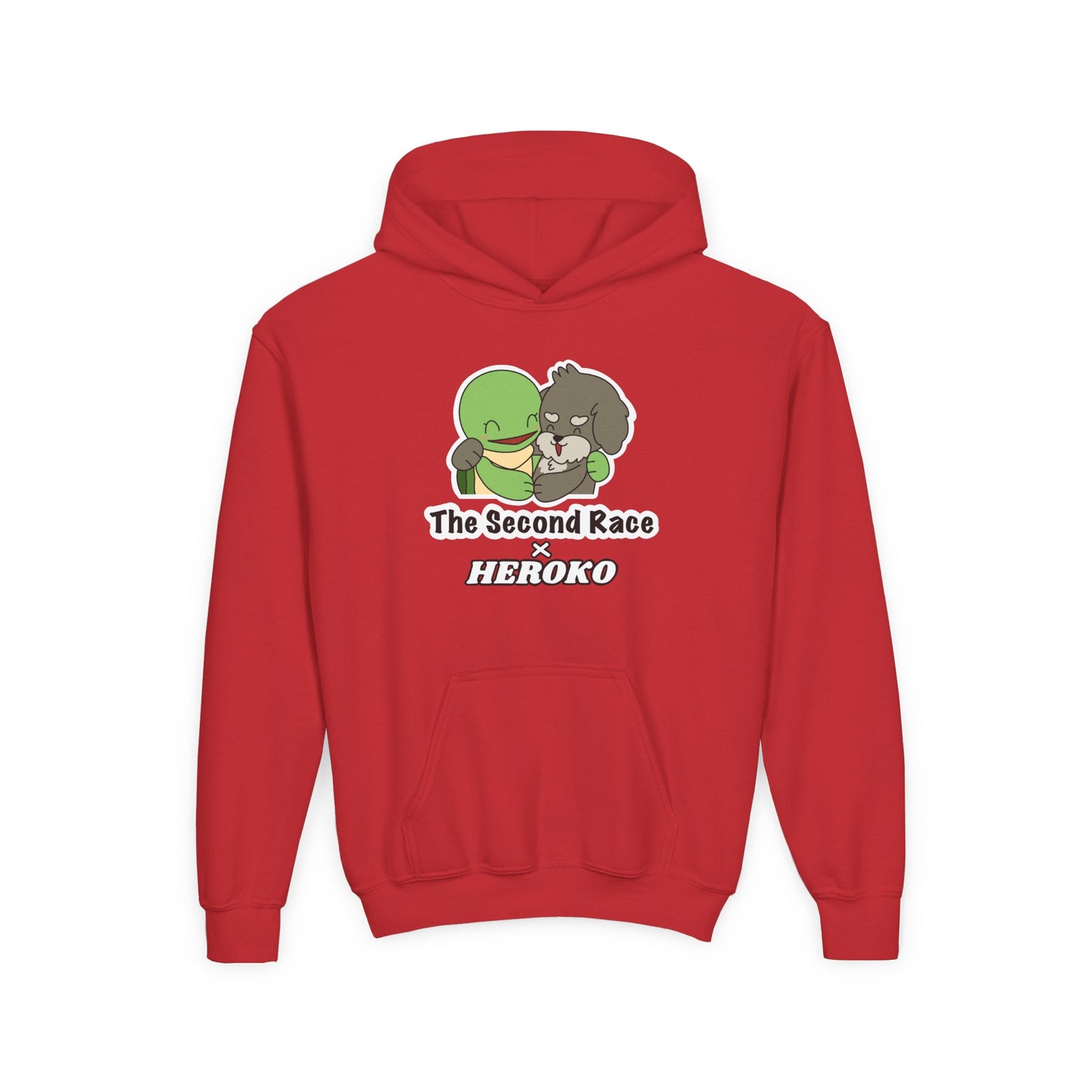 Kids Hoodie — Cute Turtle and Puppy Friends "The Second Race"