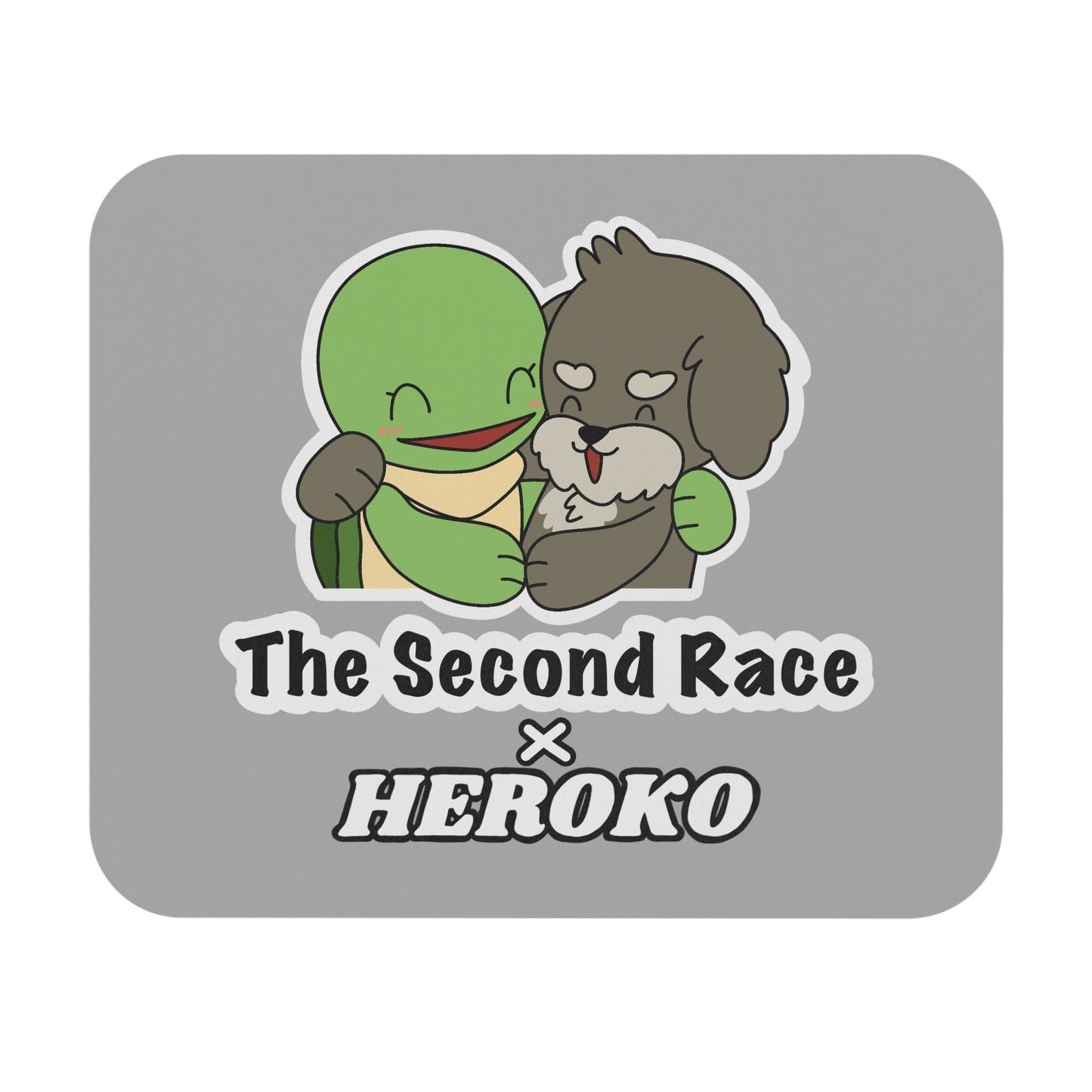Mouse Pad — Cute Turtle & Dog 'The Second Race x HEROKO' Gaming Desk Mat