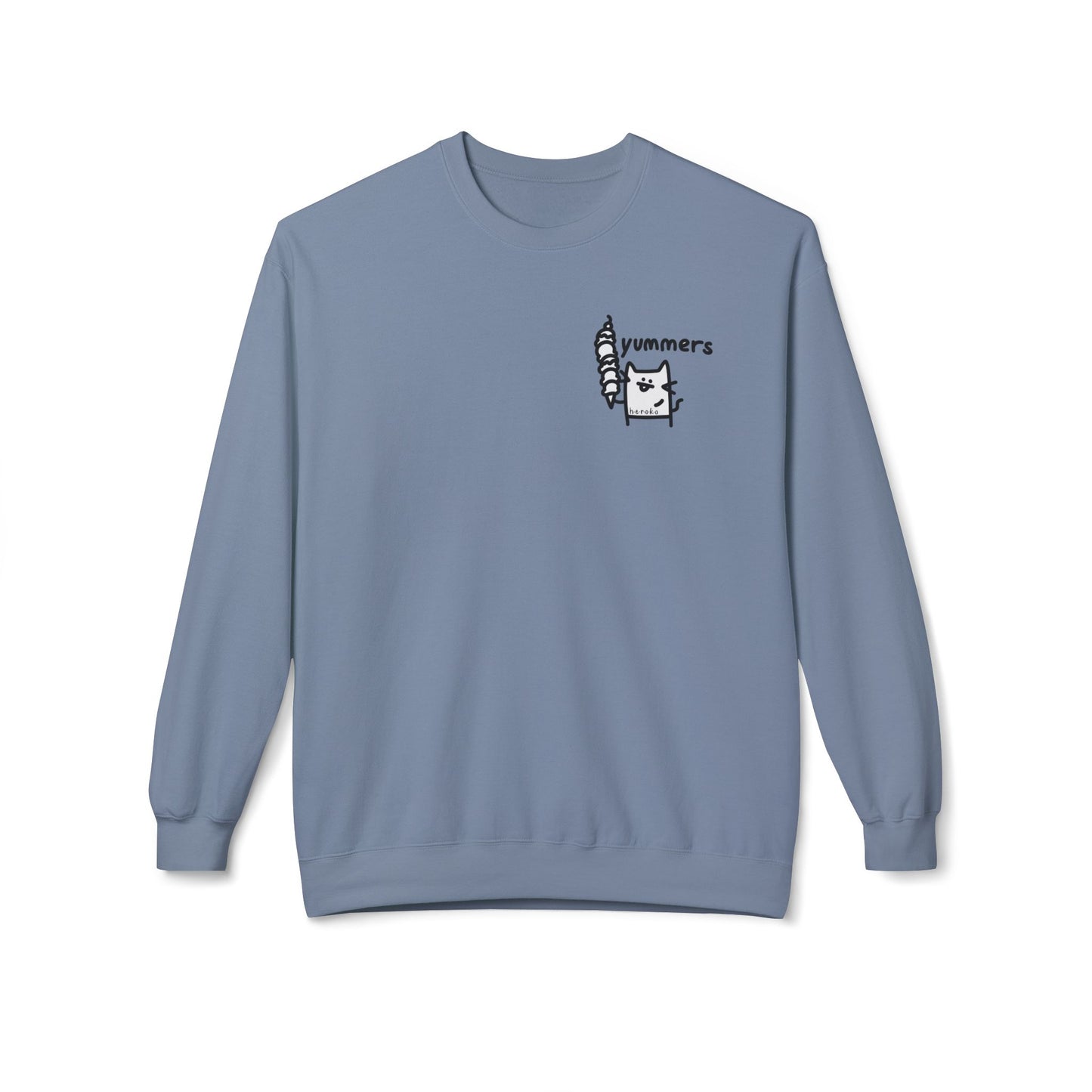 Adults CUTE CATS ‘YUMMERS’ Fleece Crewneck Sweatshirt