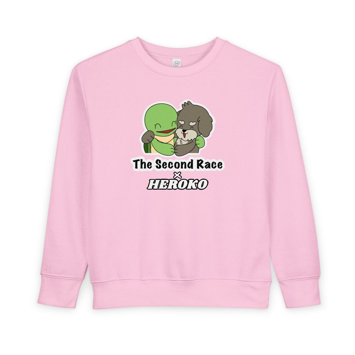 Toddler Sweatshirt - ‘The Second Race x Heroko’ Cute Turtle & Pup Kids Crewneck