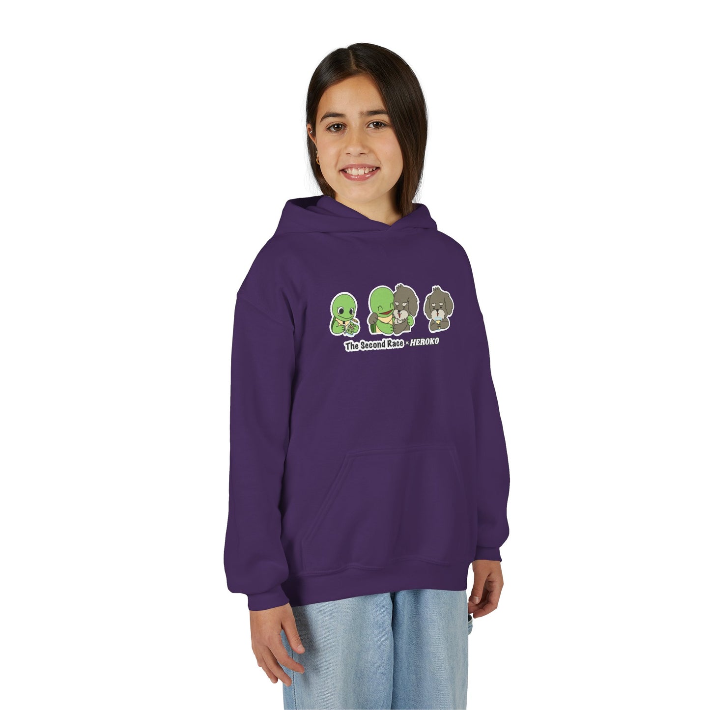 Kids Hoodie — Cute Turtle and Puppy Trios "The Second Race"