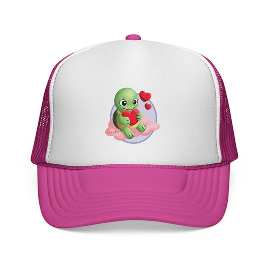 Cute Turtle Valentine's Day Design Trucker Cap/Hat