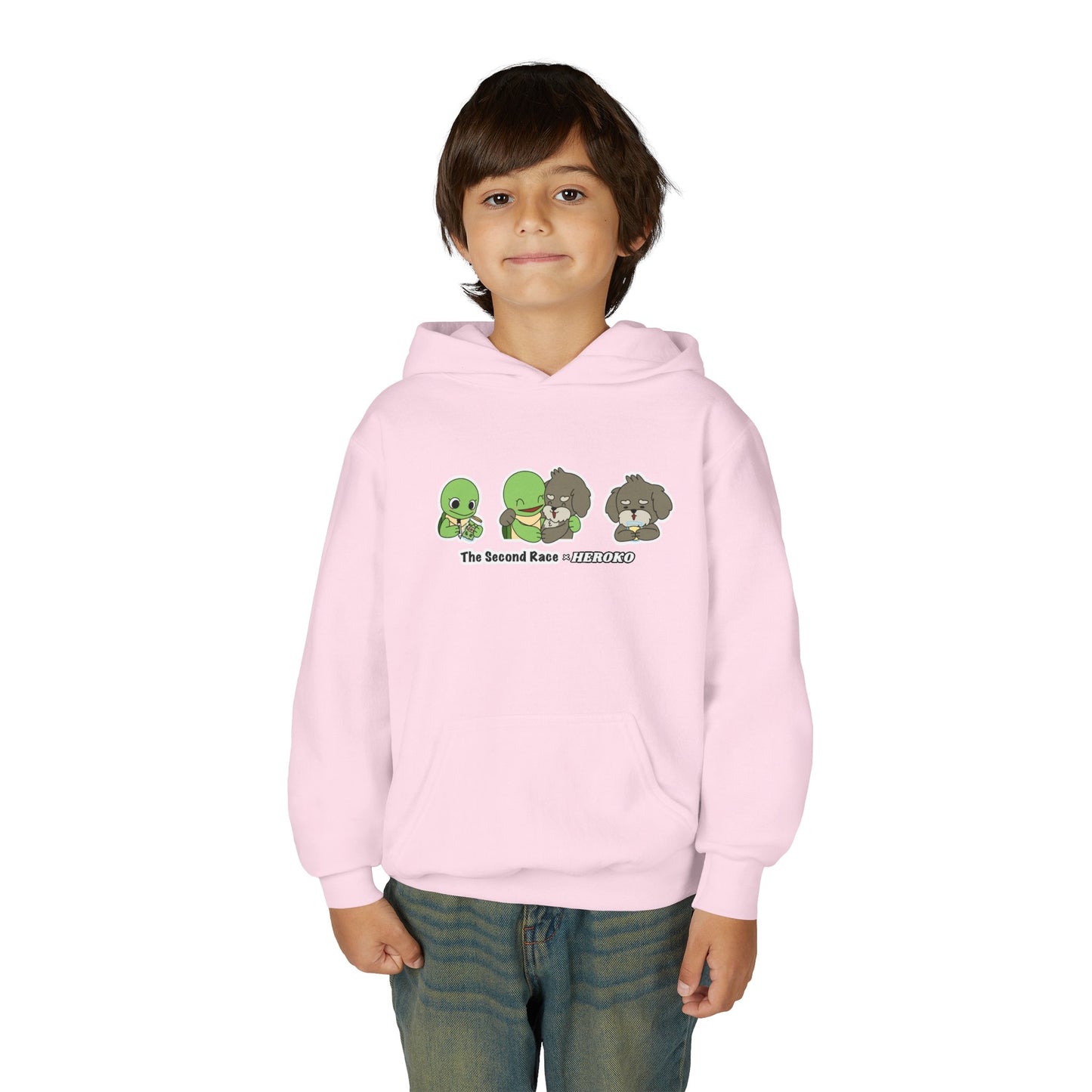 Kids Hoodie — Cute Turtle and Puppy Trios "The Second Race"
