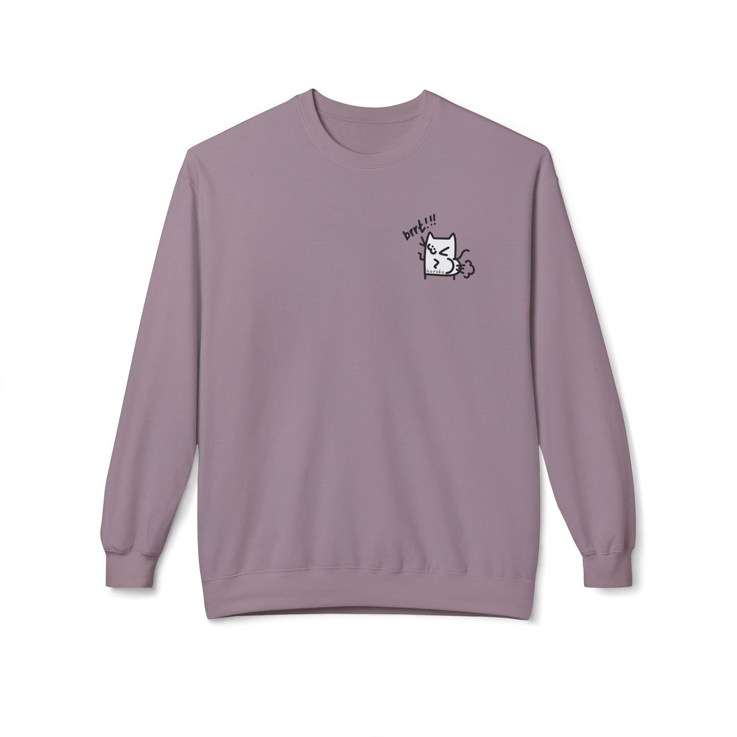 Adults CUTE CATS ‘FART’ Fleece Crewneck Sweatshirt