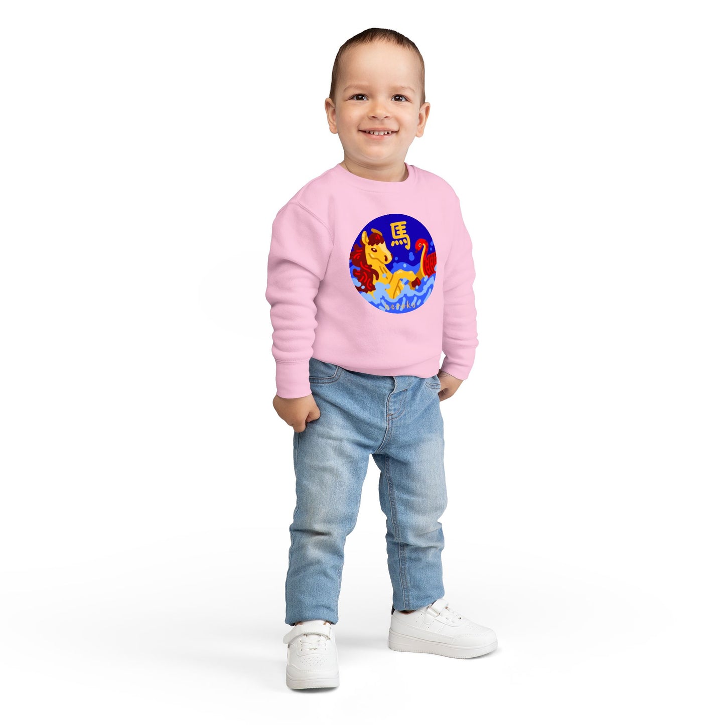 Toddler Sweatshirt-Year of the Horse Lunar New Year Design