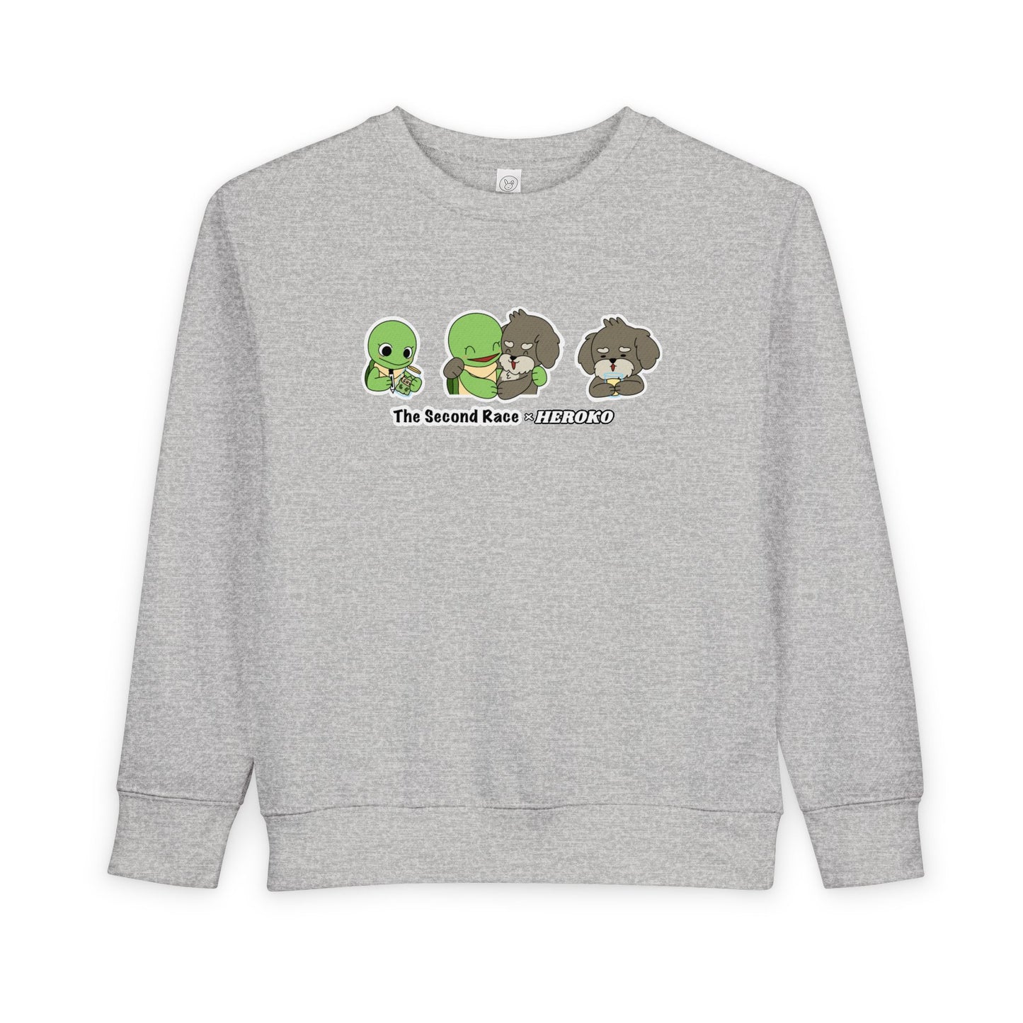 Toddler Sweatshirt — Cute Cartoon Turtle and Dog "The Second Race" Pullover