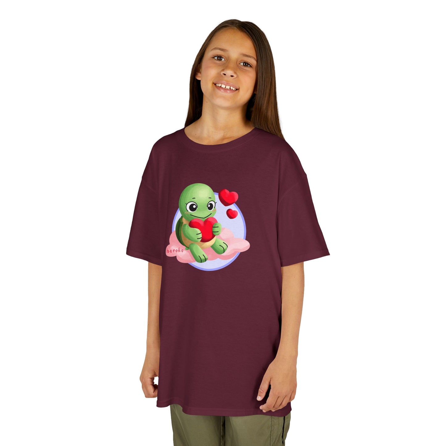 Kids Tee -Cute Turtle Valentine's Day Graphic Tee