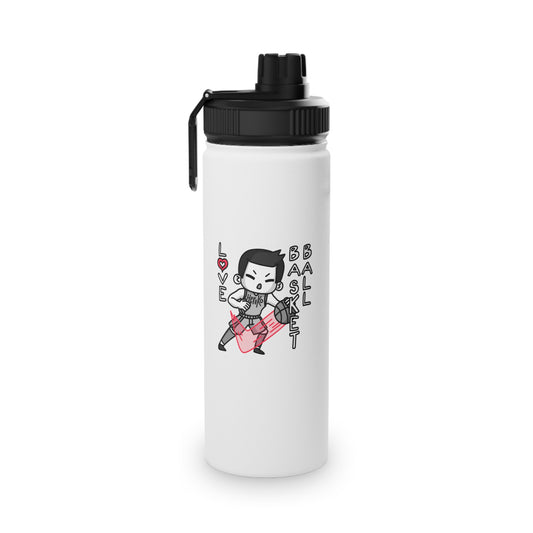 Heroko (WOYC) SPORTS - BOYS LOVE BASKETBALL Stainless Steel Water Bottle, Sports Lid