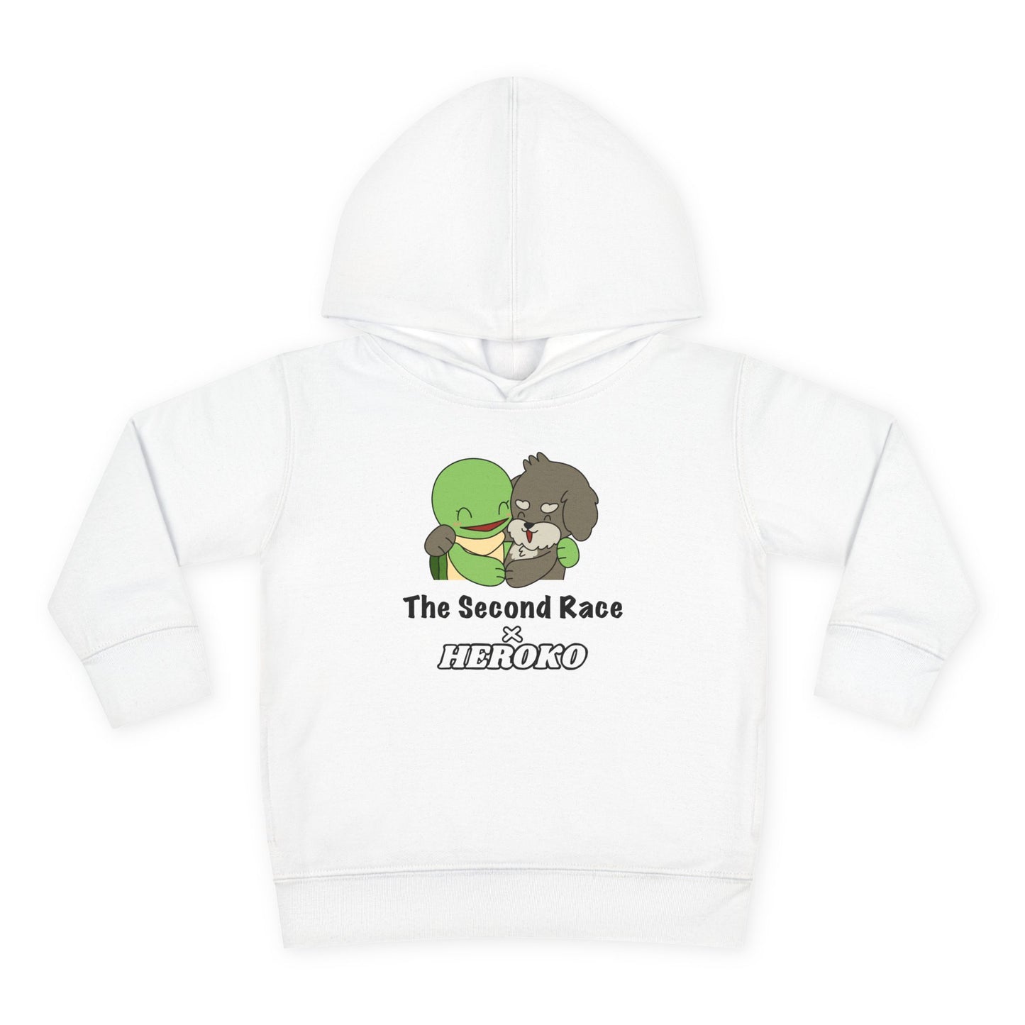 Toddler Hoodie - Cute Turtle & Dog "The Second Race" Fleece Pullover