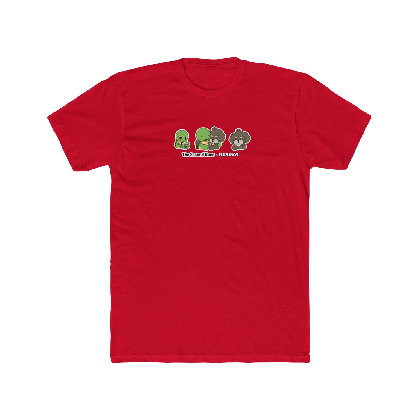 Adults Tee for "The Second Race" Book Turtle & Puppy Trio