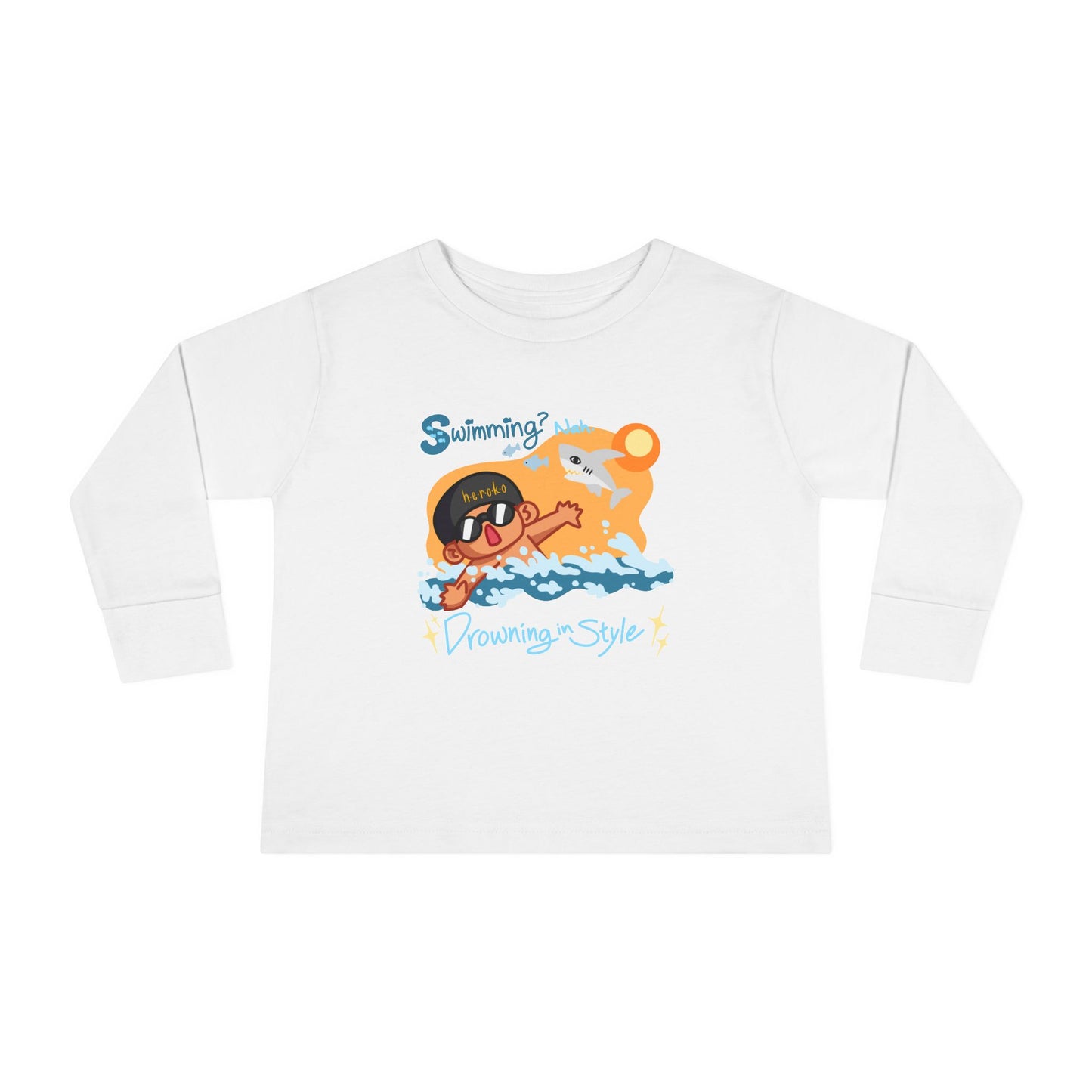 Toddler's SWIMMING IN STYLE Long Sleeve Tee