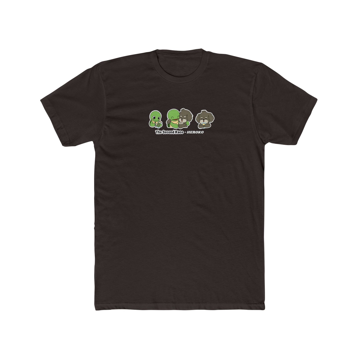 Adults Tee for "The Second Race" Book Turtle & Puppy Trio
