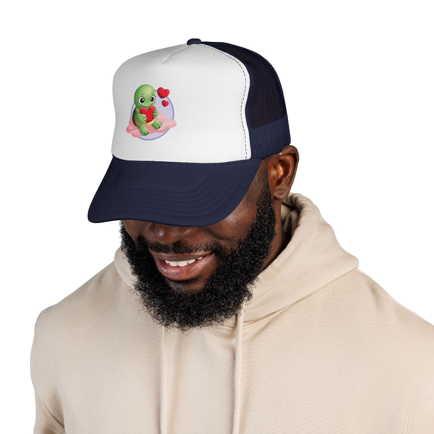 Cute Turtle Valentine's Day Design Trucker Cap/Hat