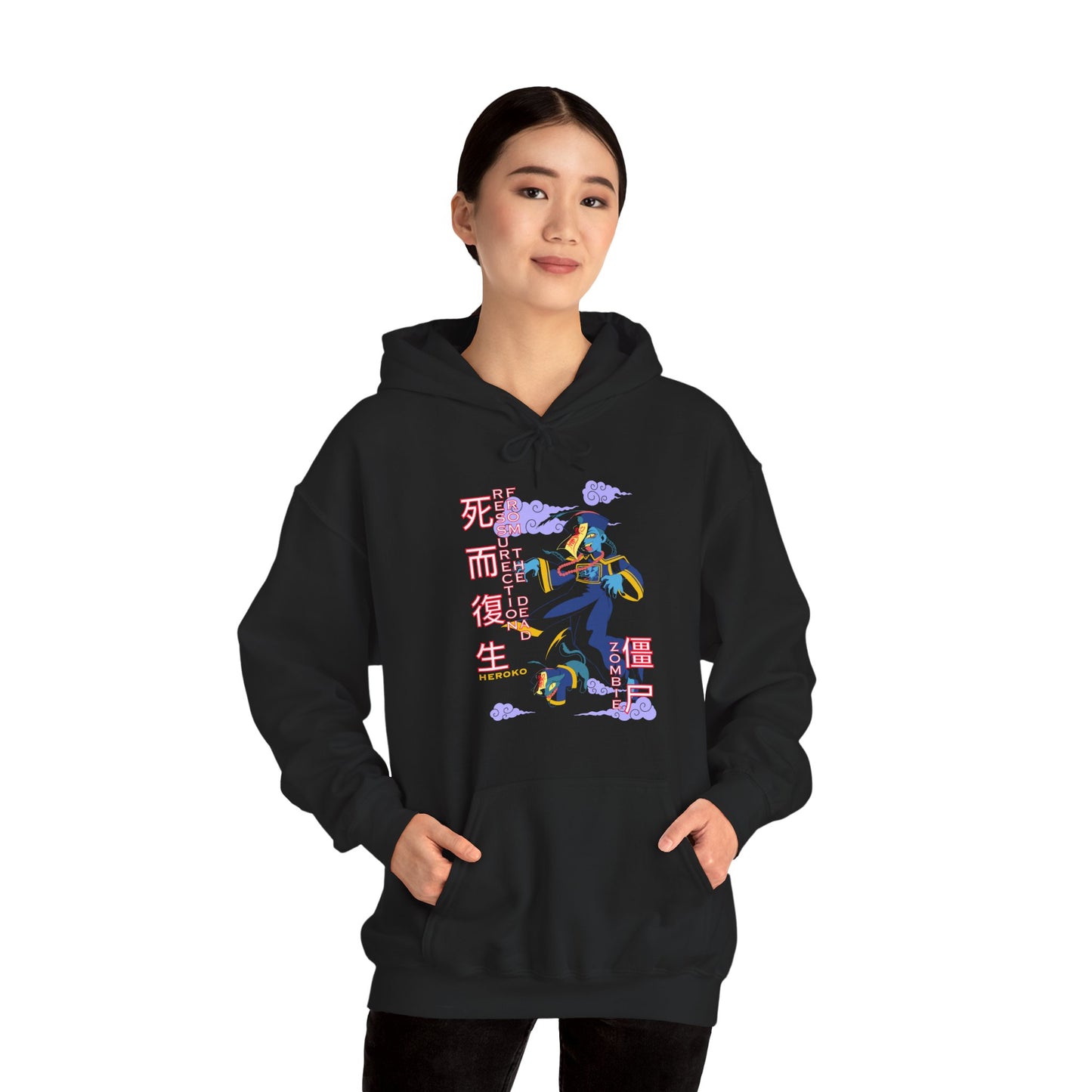 Adults Unisex Hoodie, Chinese Ancient Zombies Design