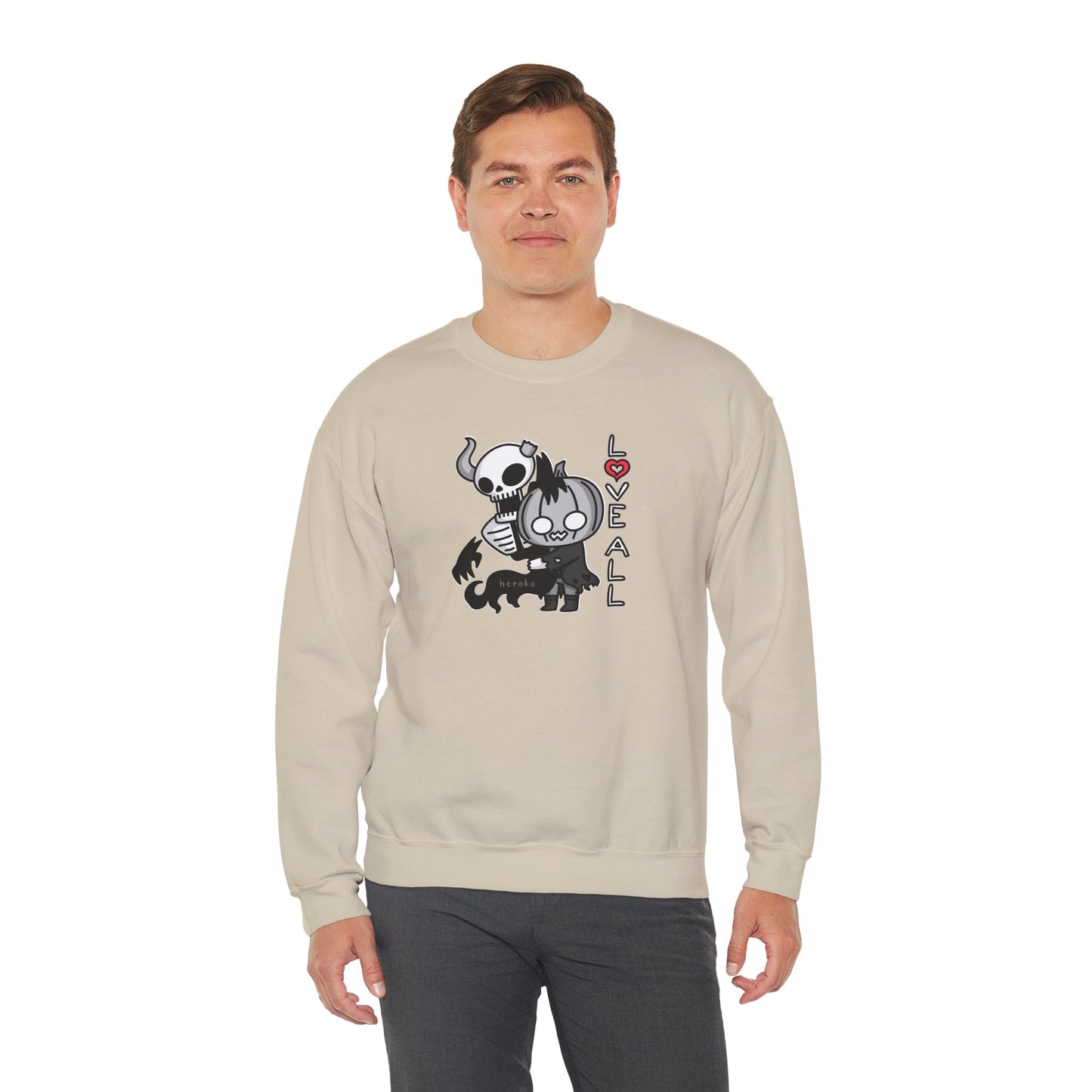 Adults LOVE ALL SKELETON Crewneck Sweatshirt