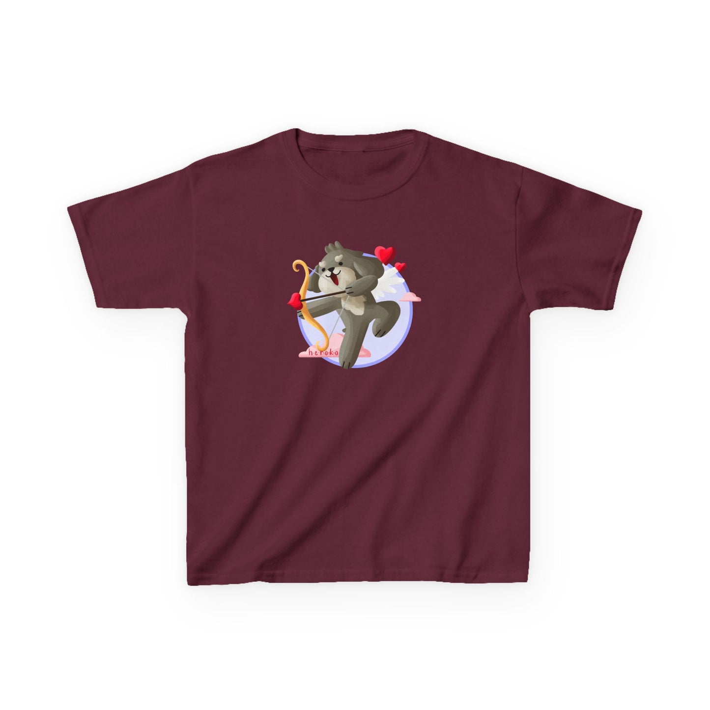Kids Tee -Cute Dog Valentine's Day Graphic Tee