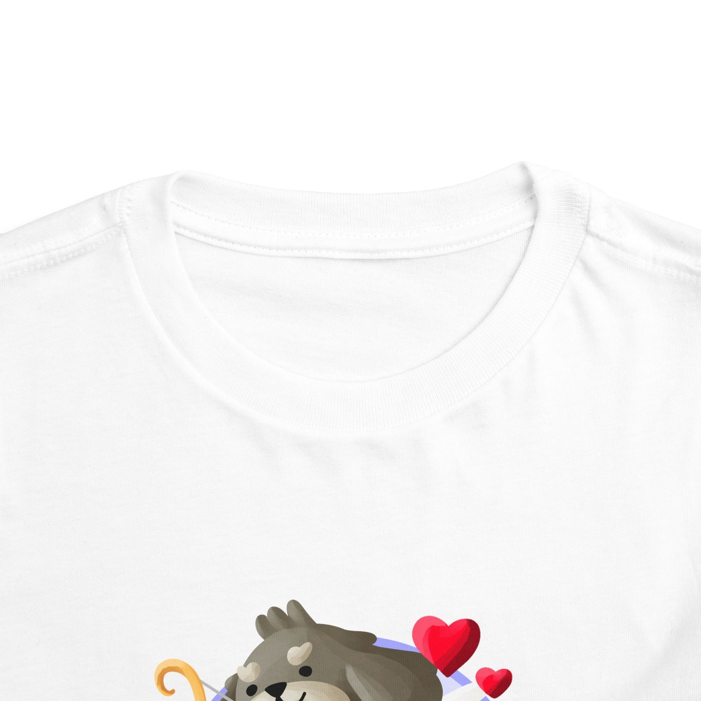 Toddler Tee - Cute Dog Valentine's Day Design