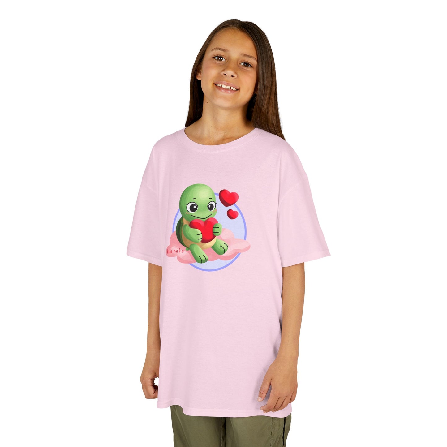 Kids Tee -Cute Turtle Valentine's Day Graphic Tee
