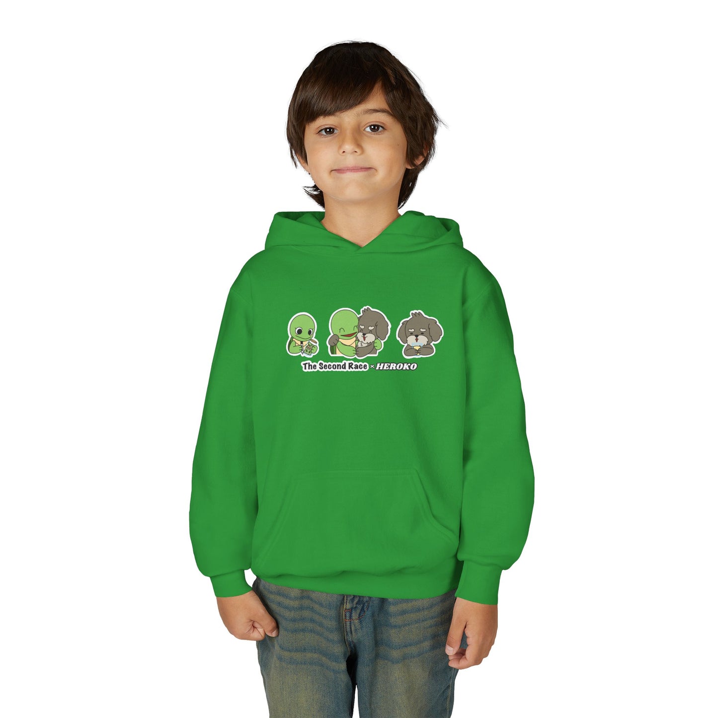 Kids Hoodie — Cute Turtle and Puppy Trios "The Second Race"