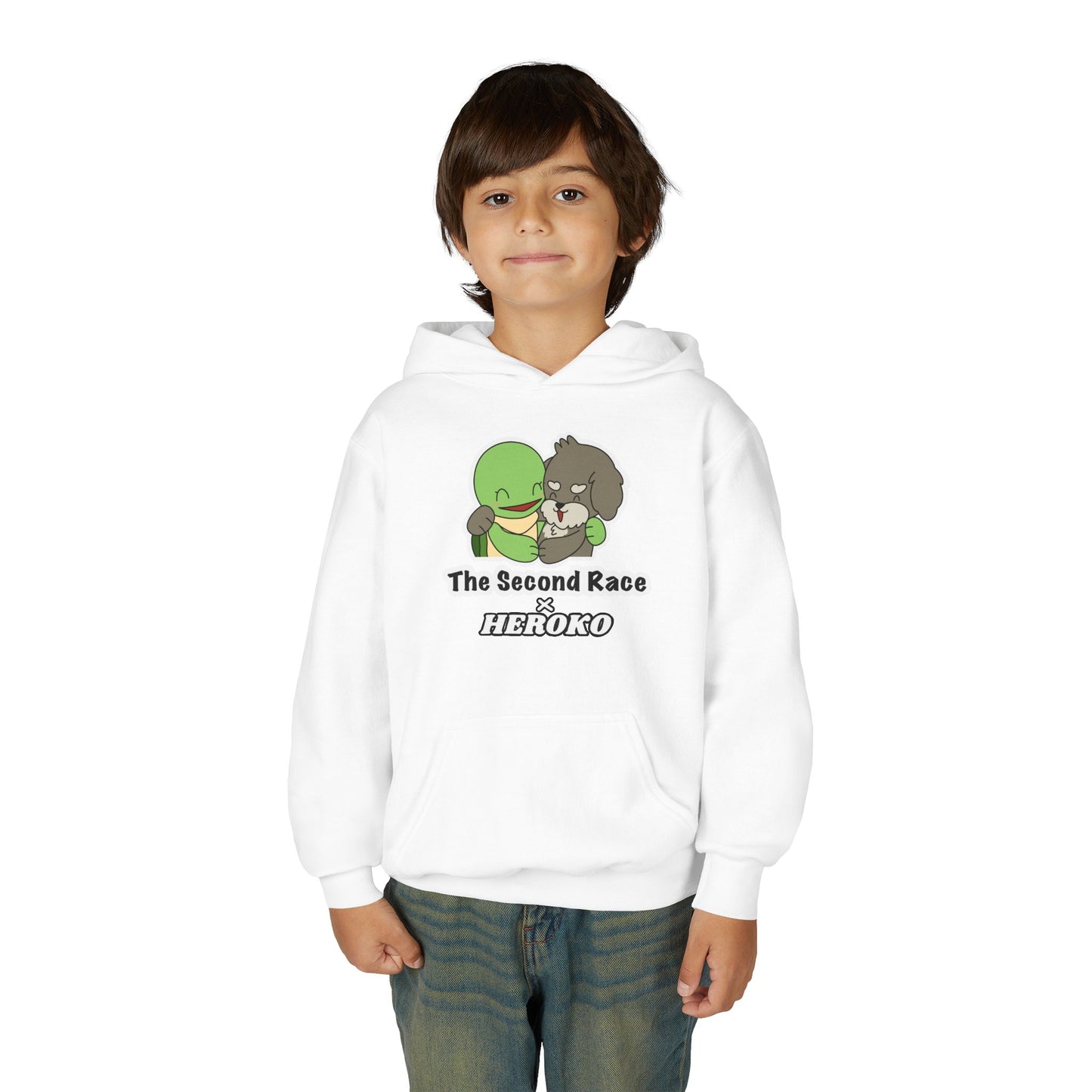 Kids Hoodie — Cute Turtle and Puppy Friends "The Second Race"