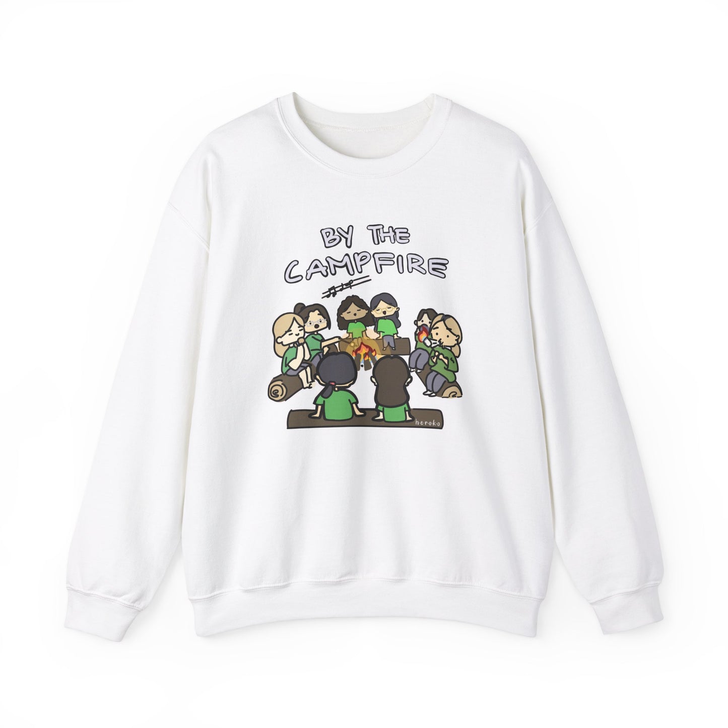 Adults GS GIRLS BY THE CAMPFIRE Crewneck Sweatshirt