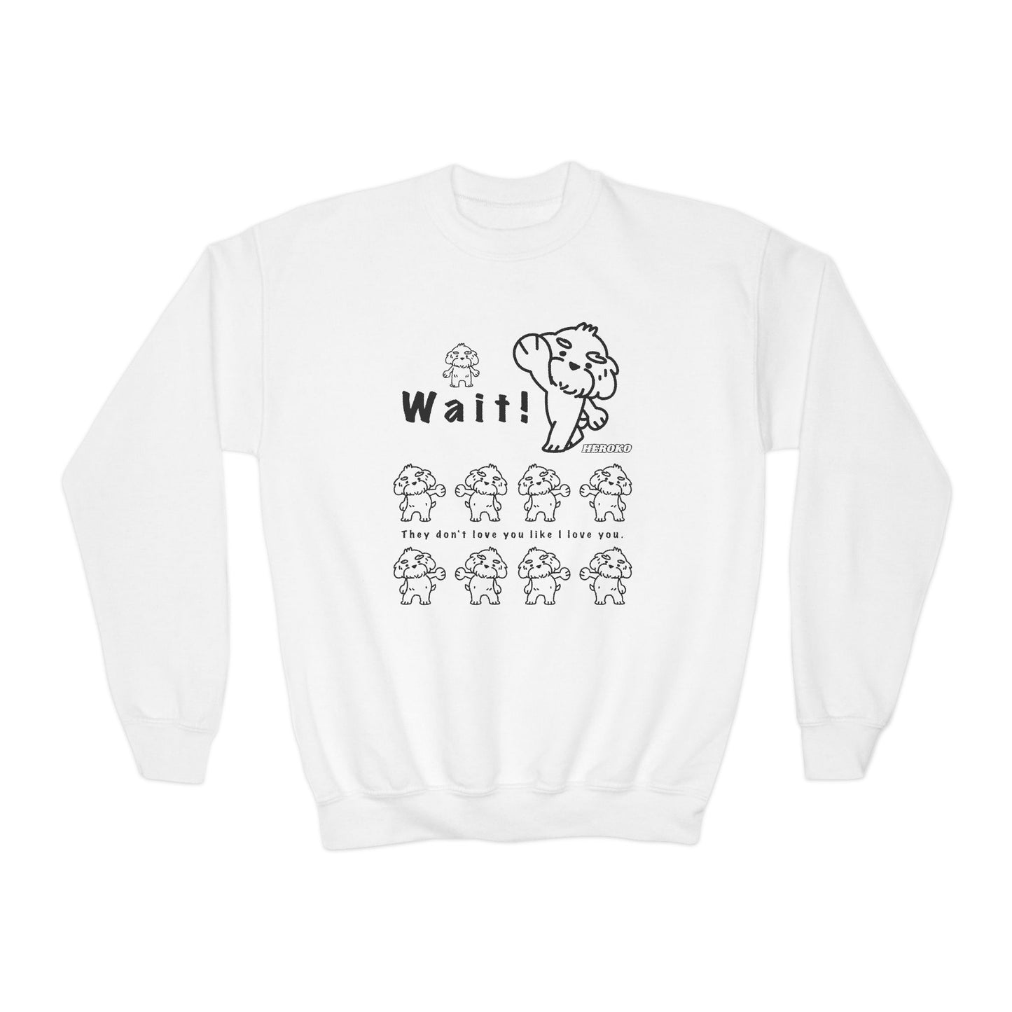 Youth DANCING DOG MEME Crewneck Sweatshirt