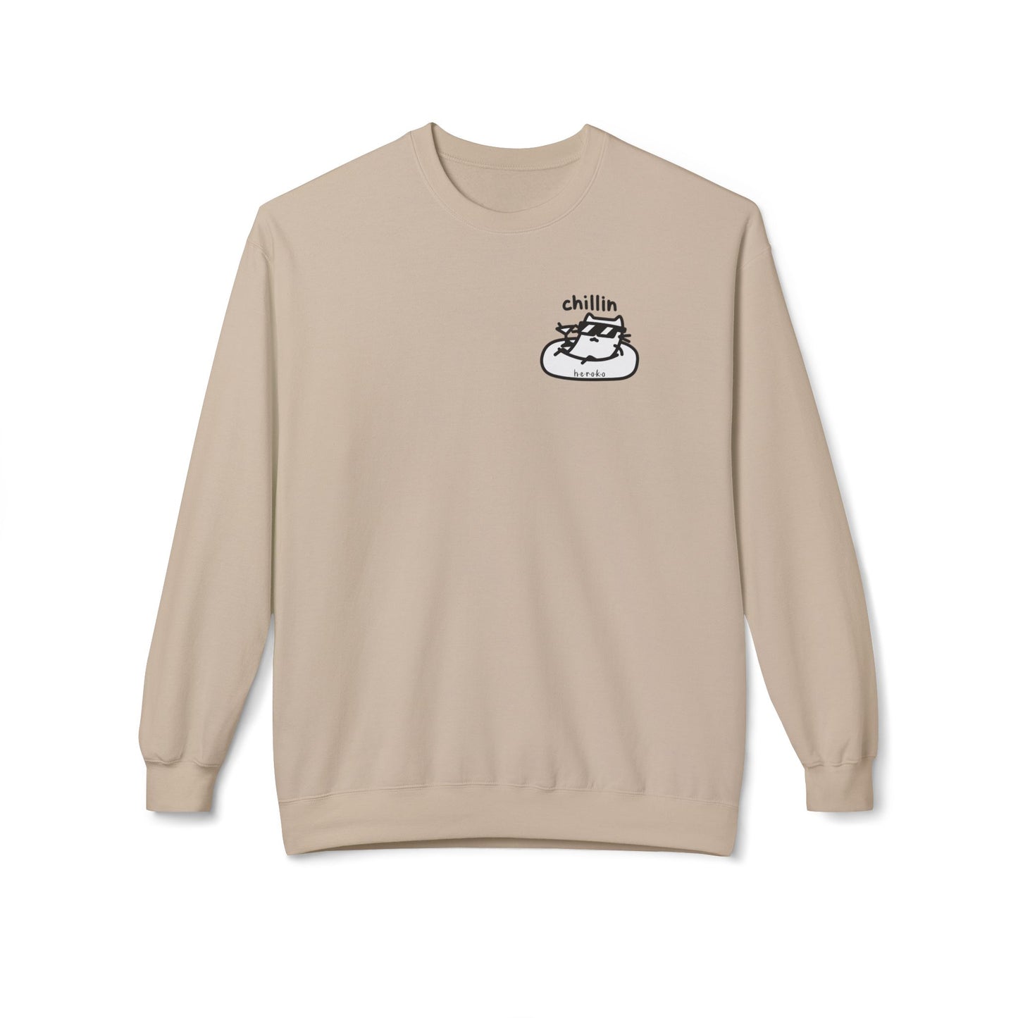 Adults CATS CHILLIN’ Fleece Crewneck Sweatshirt