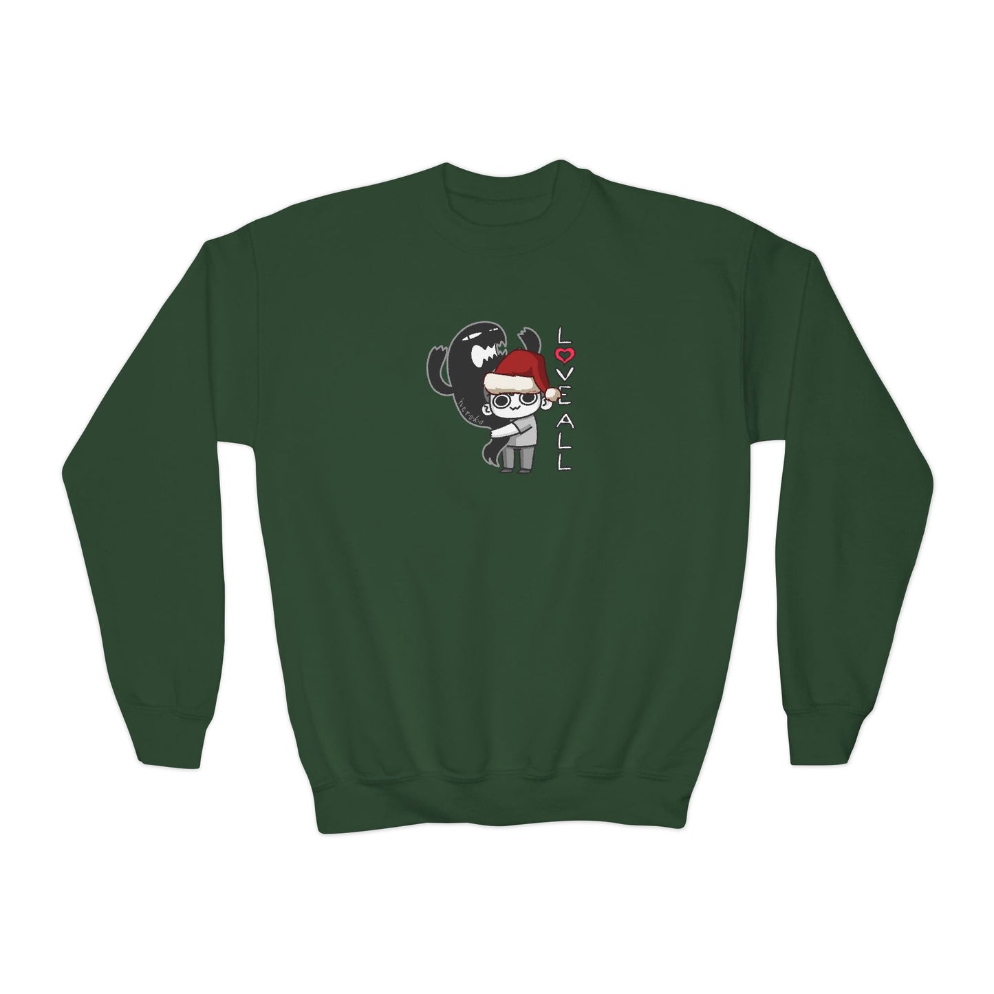 Youth XMAS LOVE DOG Crewneck Sweatshirt