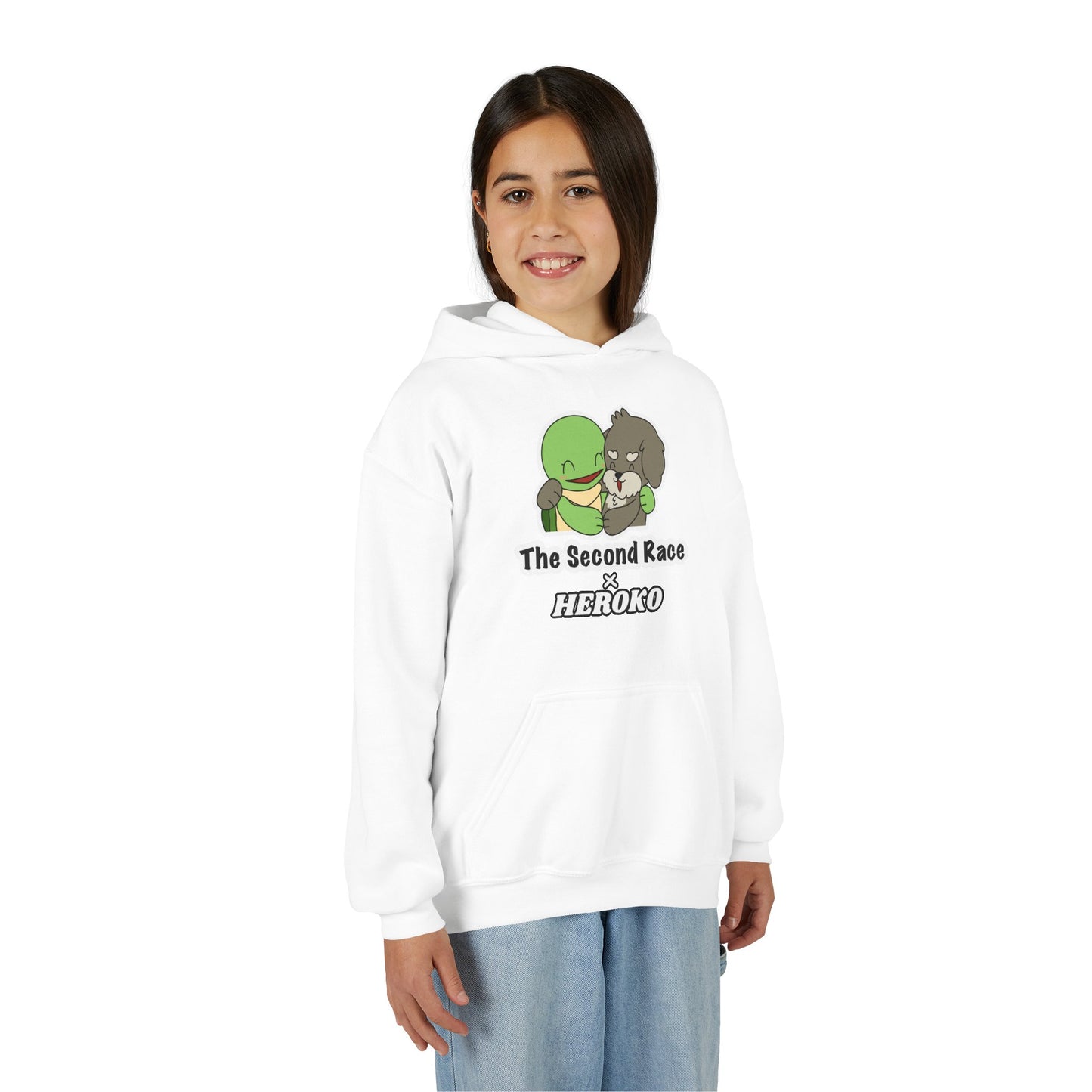 Kids Hoodie — Cute Turtle and Puppy Friends "The Second Race"