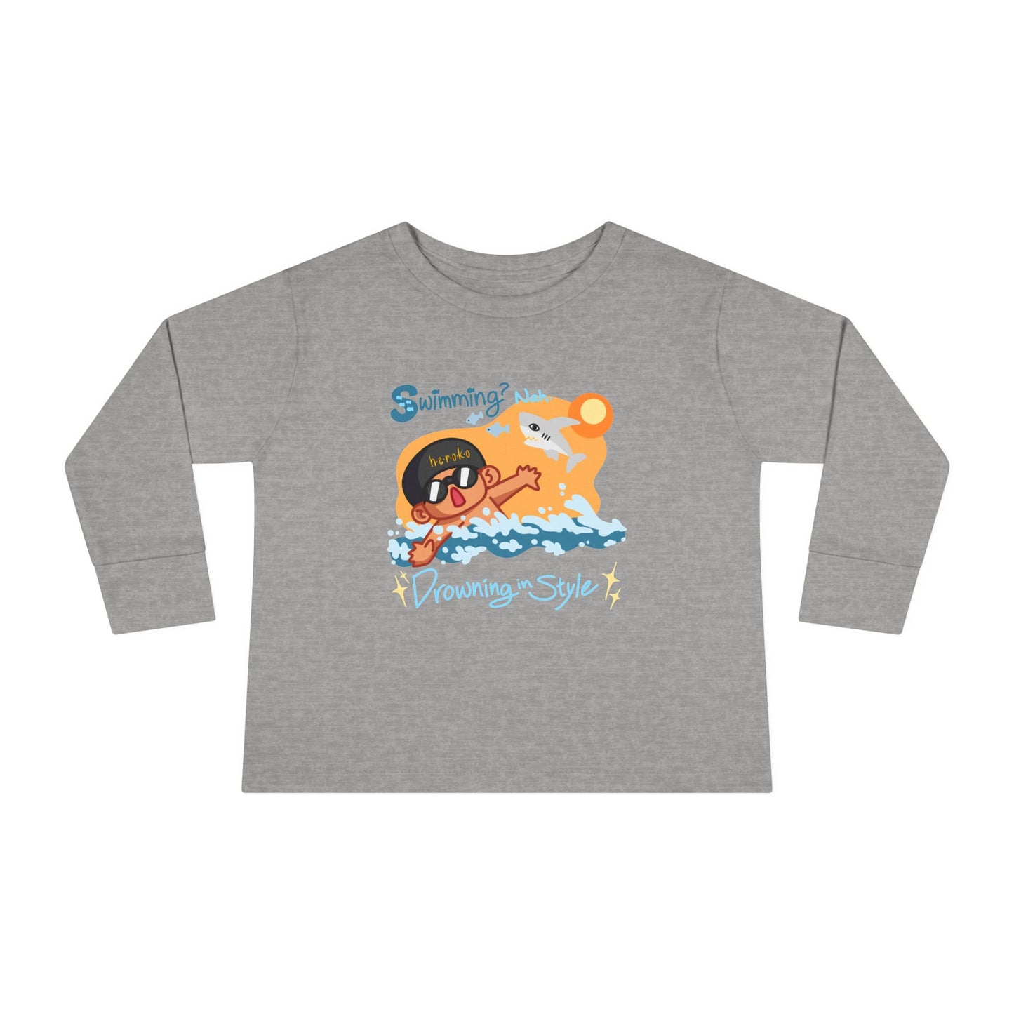 Toddler's SWIMMING IN STYLE Long Sleeve Tee