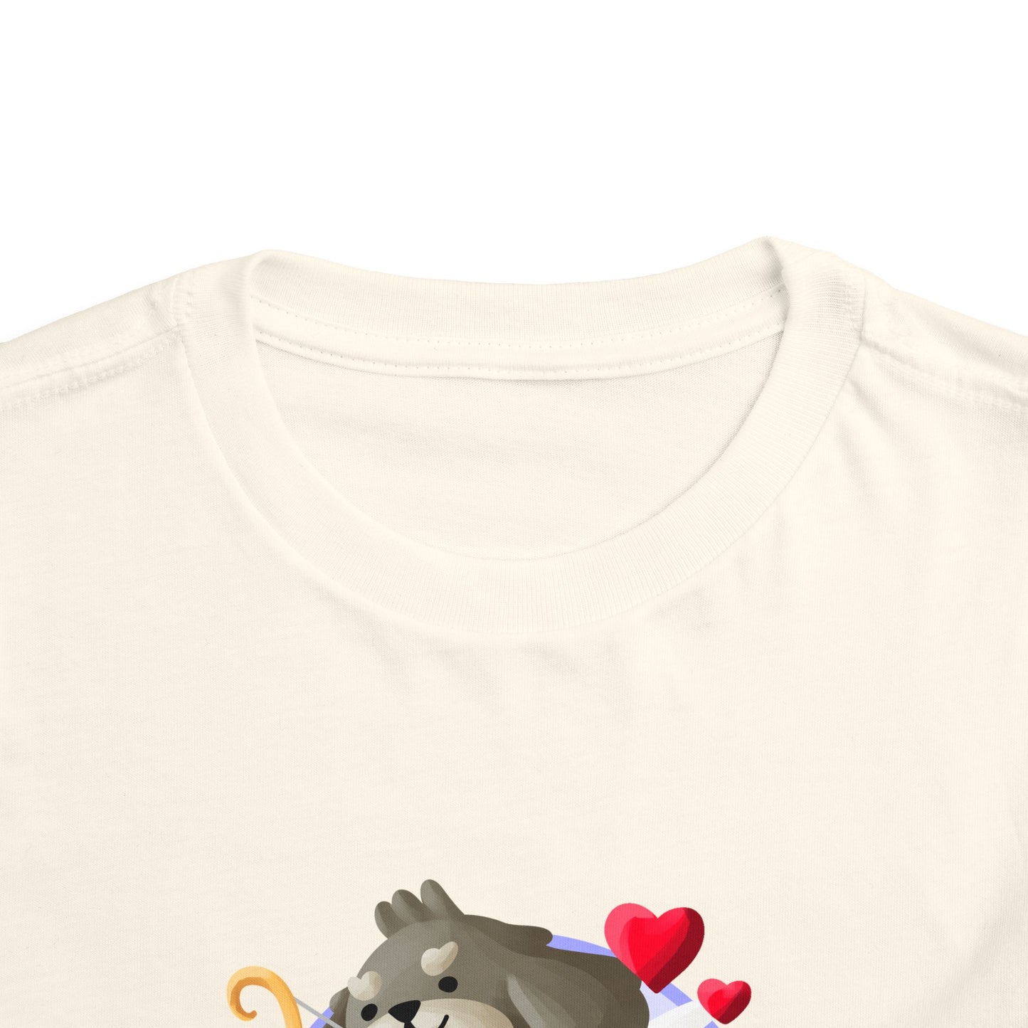 Toddler Tee - Cute Dog Valentine's Day Design