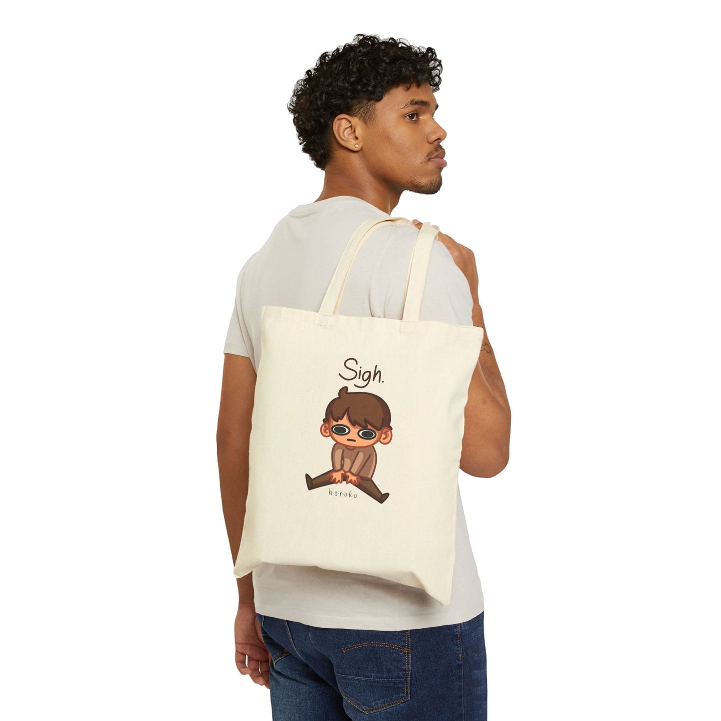 SIGH Cotton Canvas Tote Bag