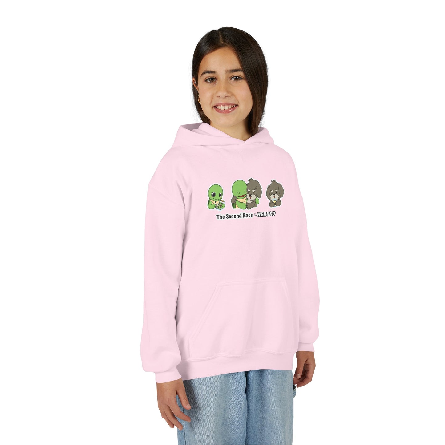 Kids Hoodie — Cute Turtle and Puppy Trios "The Second Race"