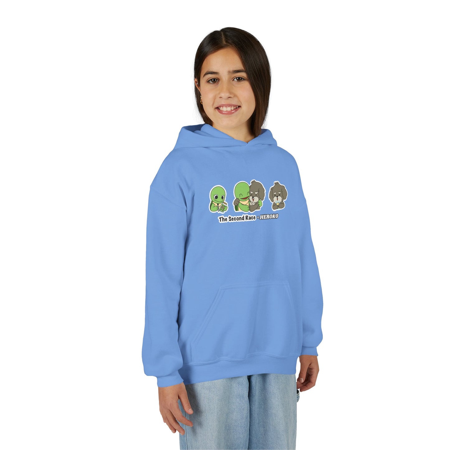 Kids Hoodie — Cute Turtle and Puppy Trios "The Second Race"