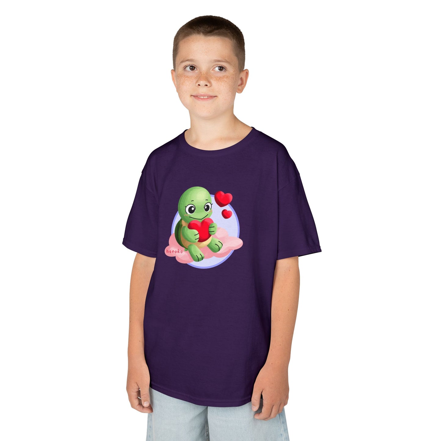 Kids Tee -Cute Turtle Valentine's Day Graphic Tee