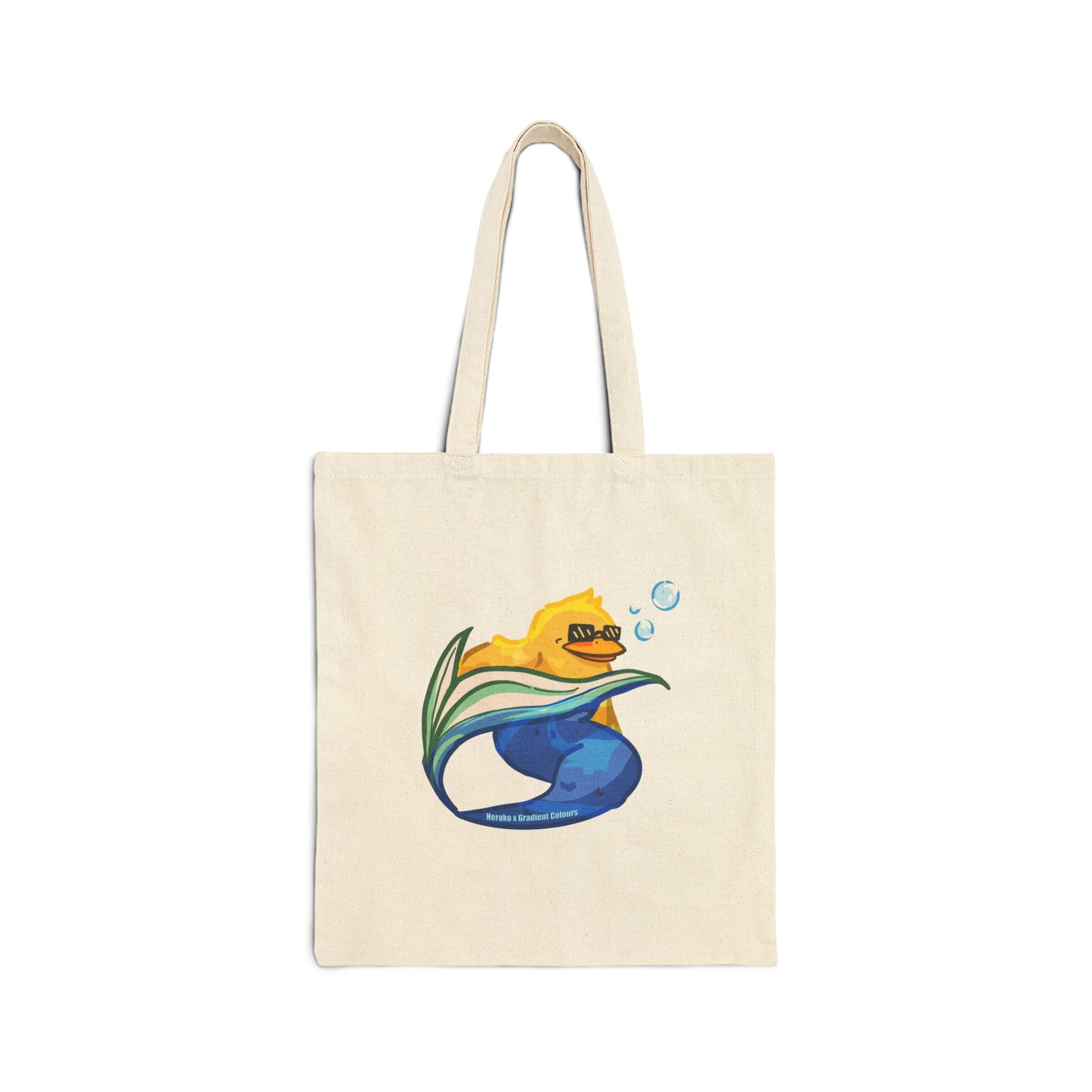 Mermaid Ducky Canvas Tote Bag