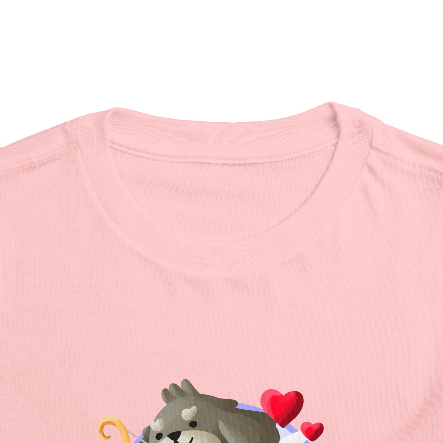 Toddler Tee - Cute Dog Valentine's Day Design