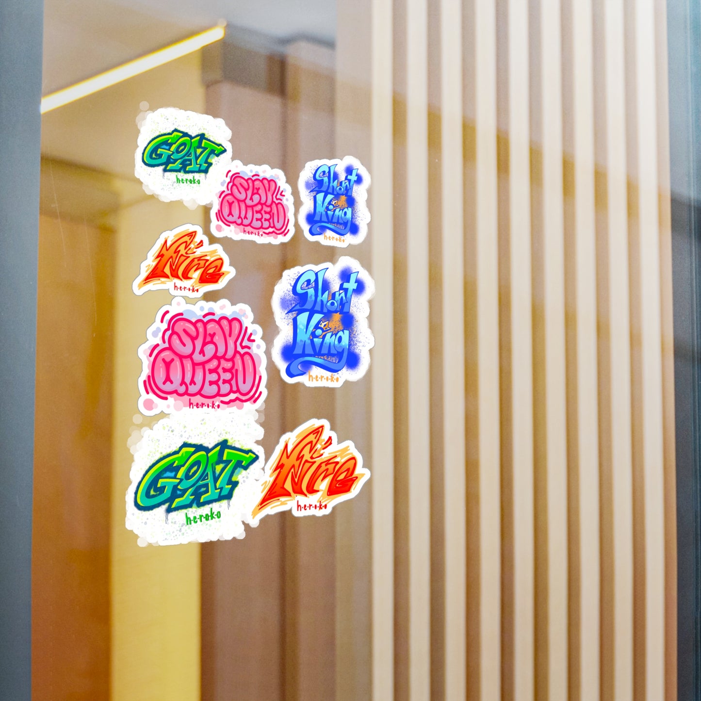 Graffiti 8 STICKERS -SET Kiss-Cut Vinyl Decals