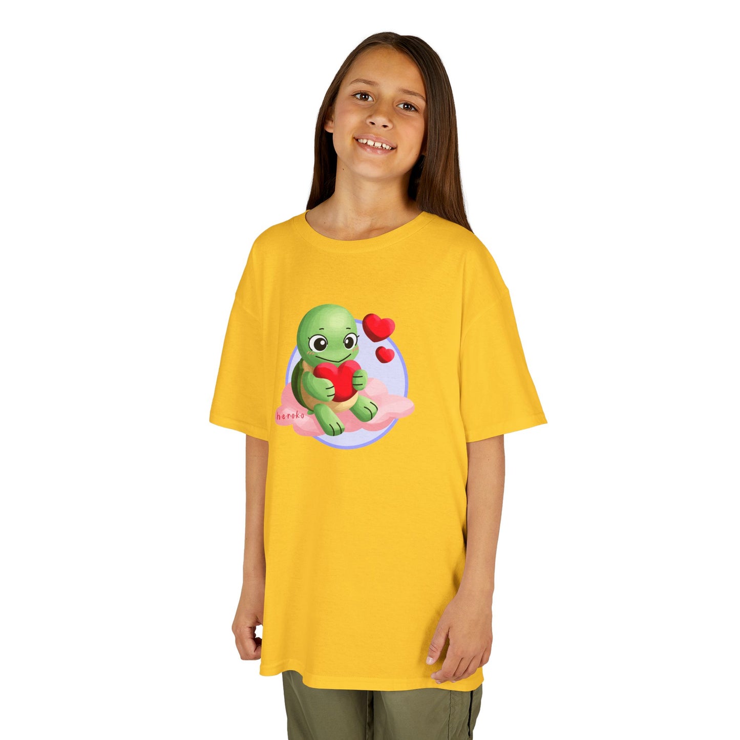 Kids Tee -Cute Turtle Valentine's Day Graphic Tee