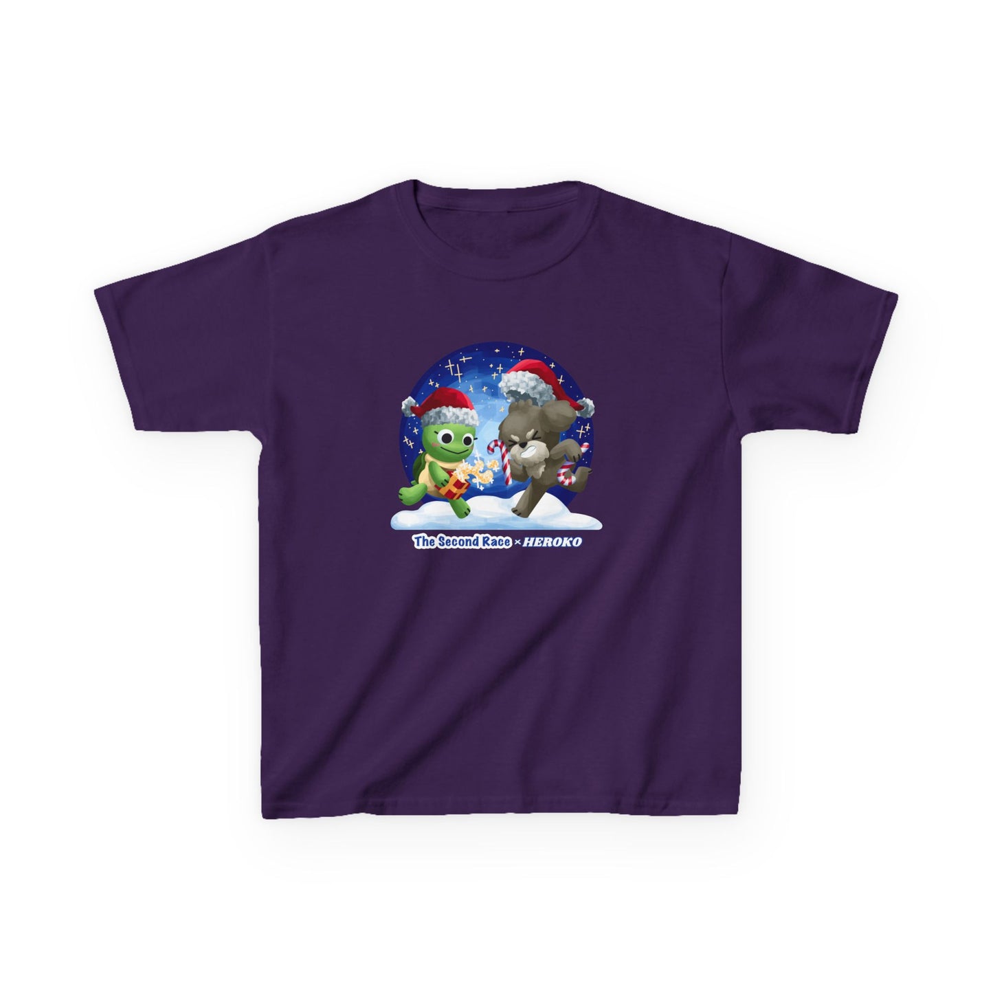 Kids Tee - Cute Holiday Turtle and Puppy in a Snow Globe from "The Second Race"