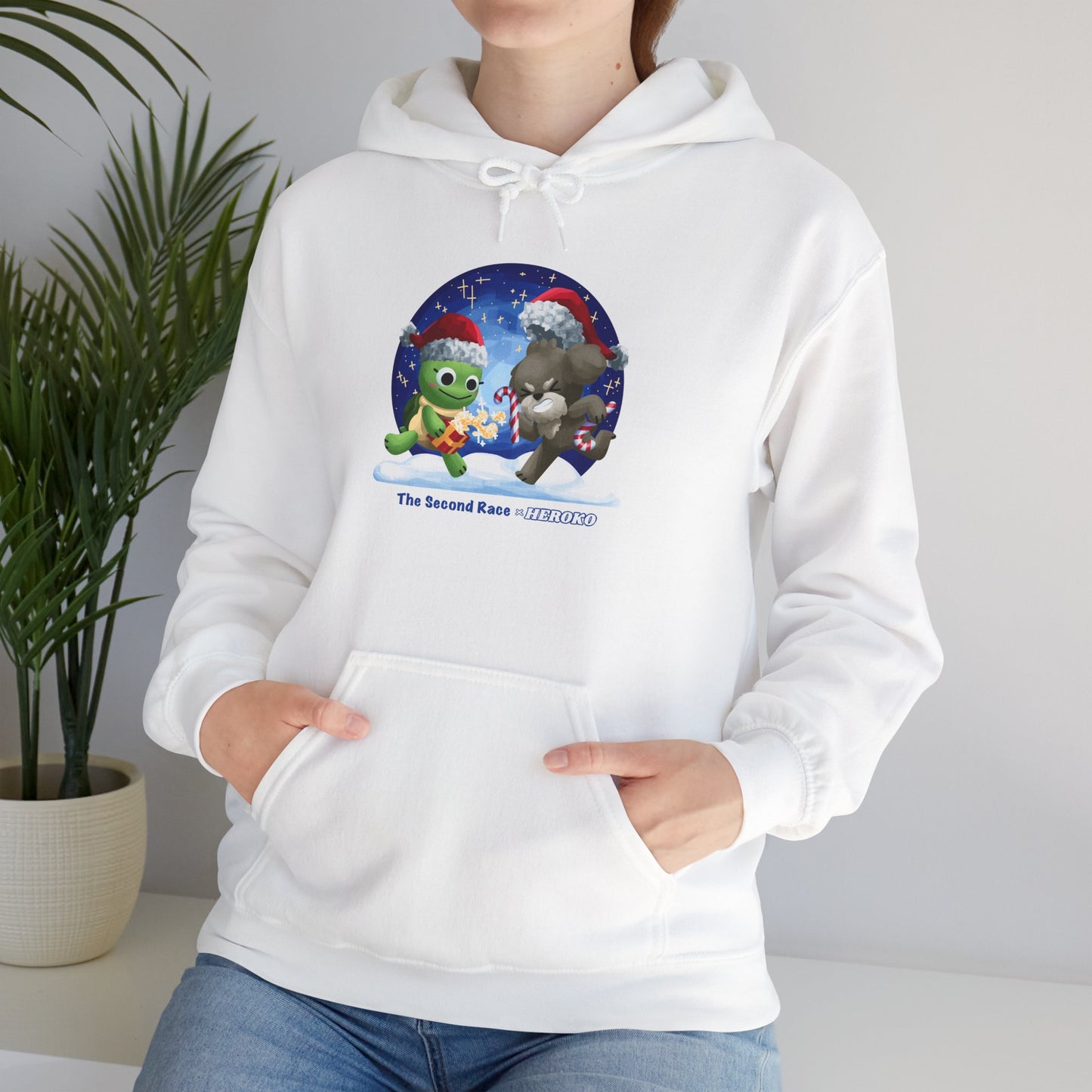 'The Second Race' Snow Globe Adults Hoodie — Holiday Book Lover Sweatshirt