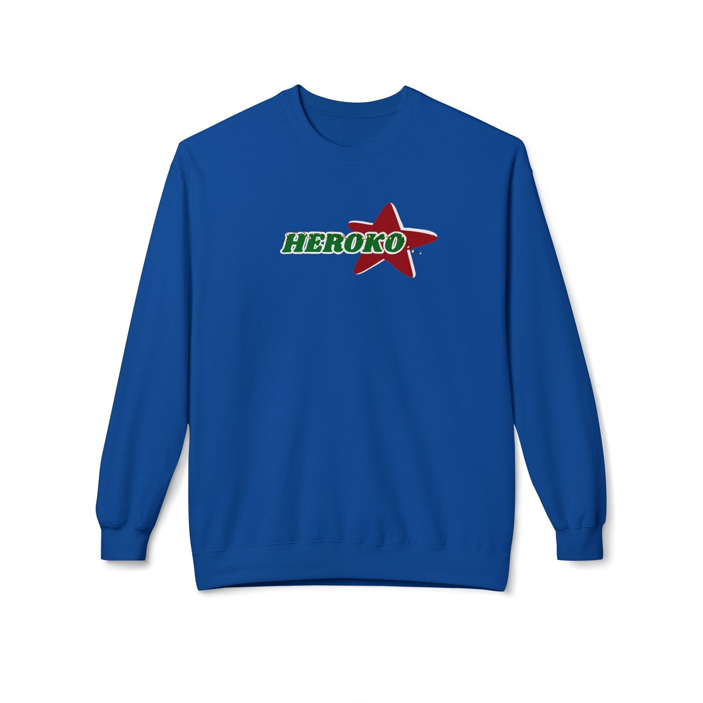 Adults HEROKO CHRISTMAS STAR Fleece Crewneck Sweatshirt