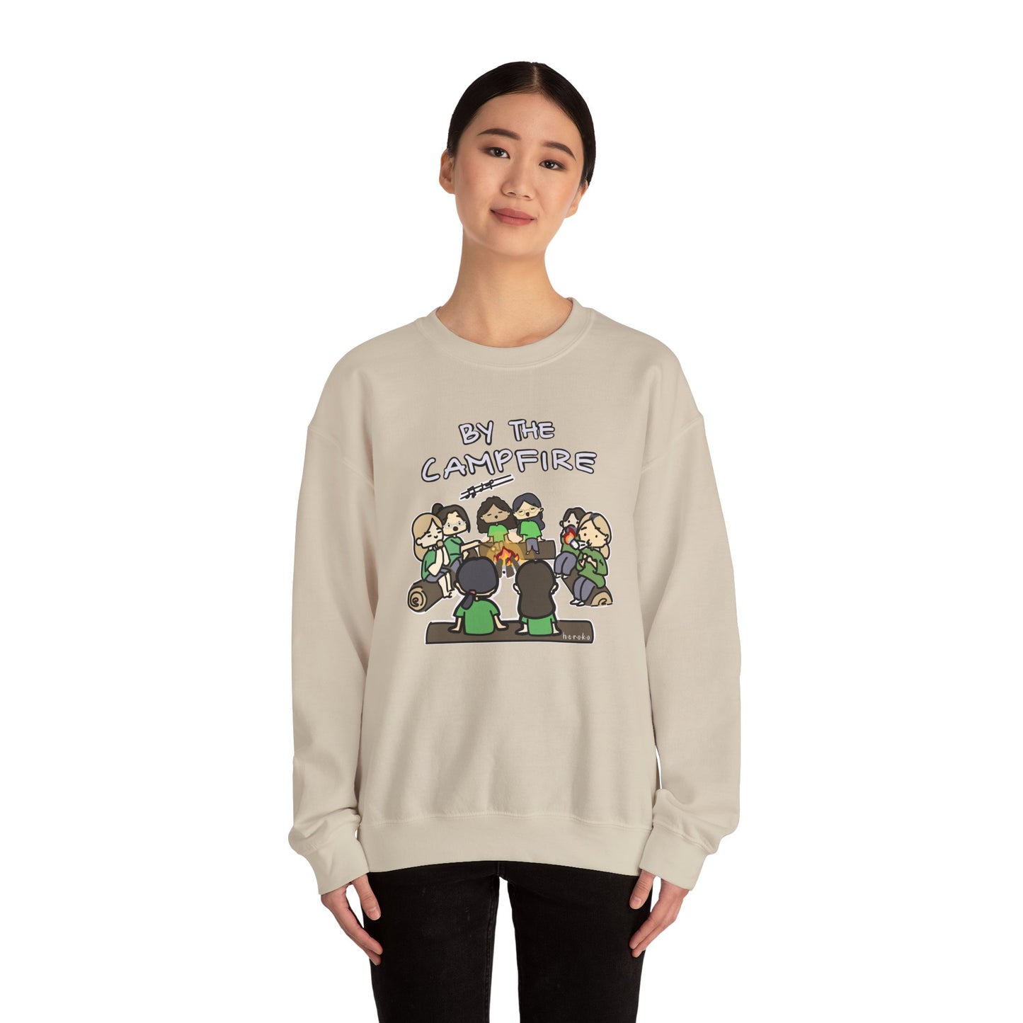 Adults GS GIRLS BY THE CAMPFIRE Crewneck Sweatshirt