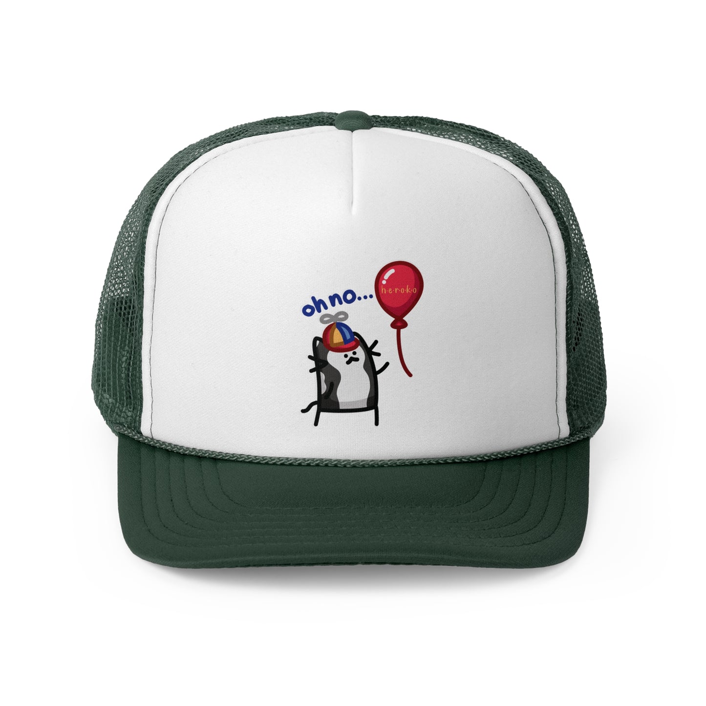 CATS OH NO RED BALLOON Trucker Cap/Hat