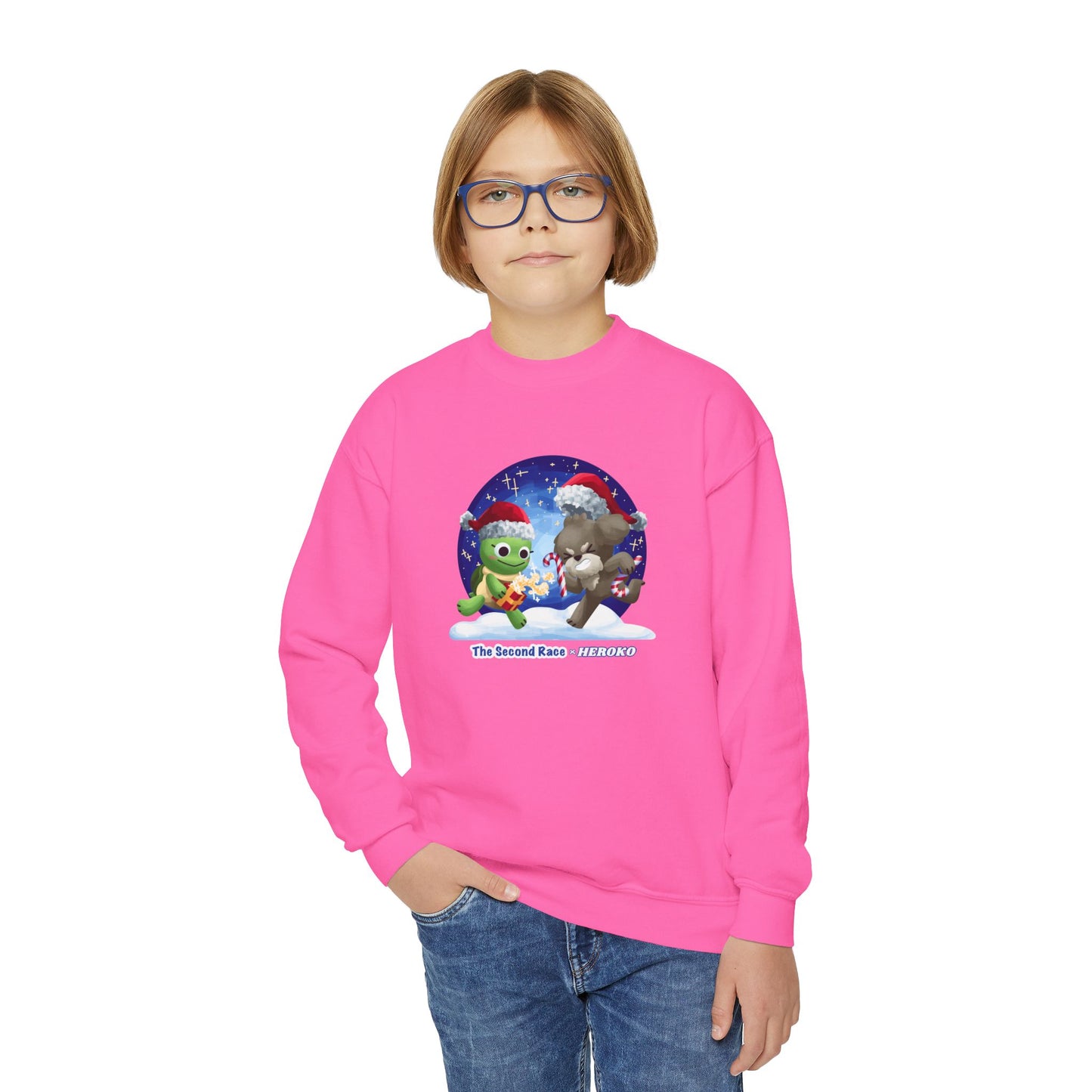 Kids Christmas Turtle and Puppy Crewneck Sweatshirt