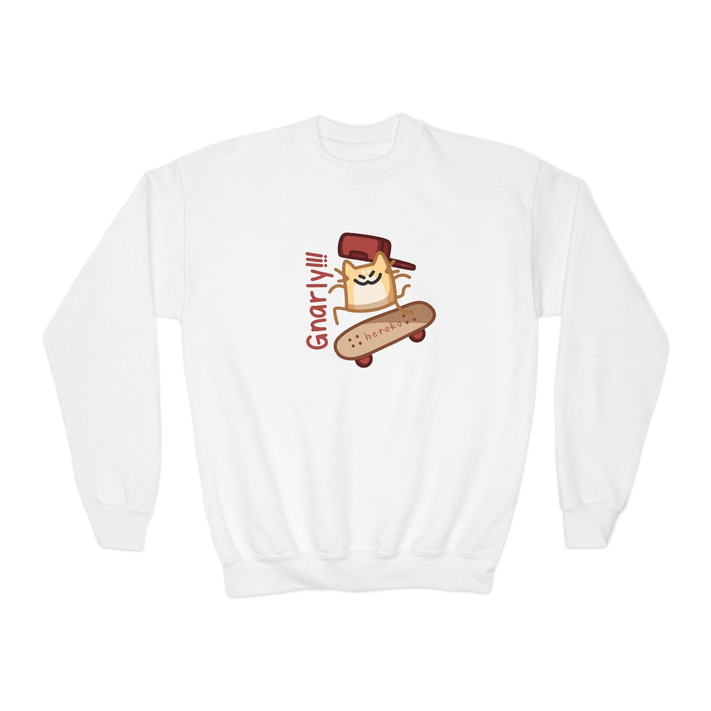 Youth SKATER CAT Crewneck Sweatshirt