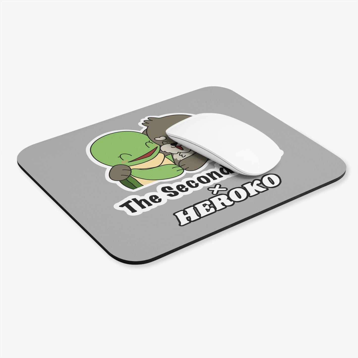 Mouse Pad — Cute Turtle & Dog 'The Second Race x HEROKO' Gaming Desk Mat