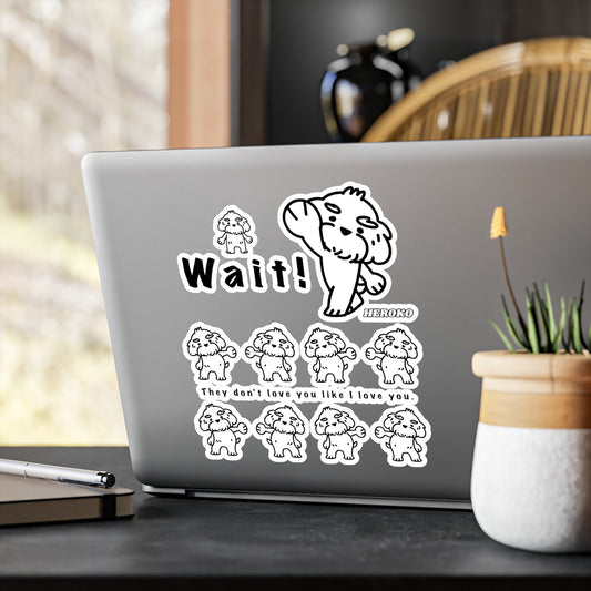 WAIT! DANCING DOGS MEME Kiss-Cut Vinyl Decals